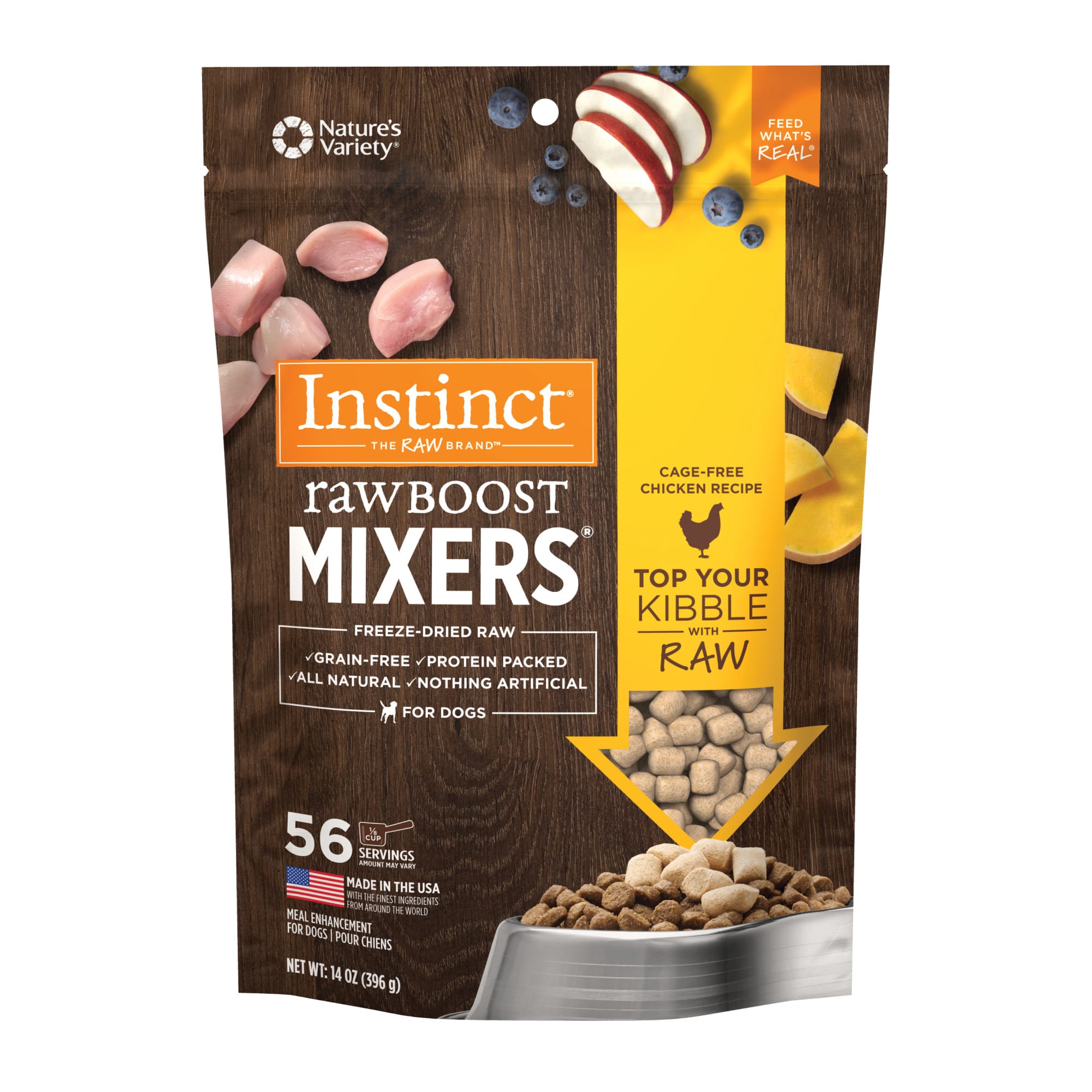 Instinct Freeze Dried Raw Boost Mixers Grain Free Chicken Recipe Dog Food Topper 6 oz