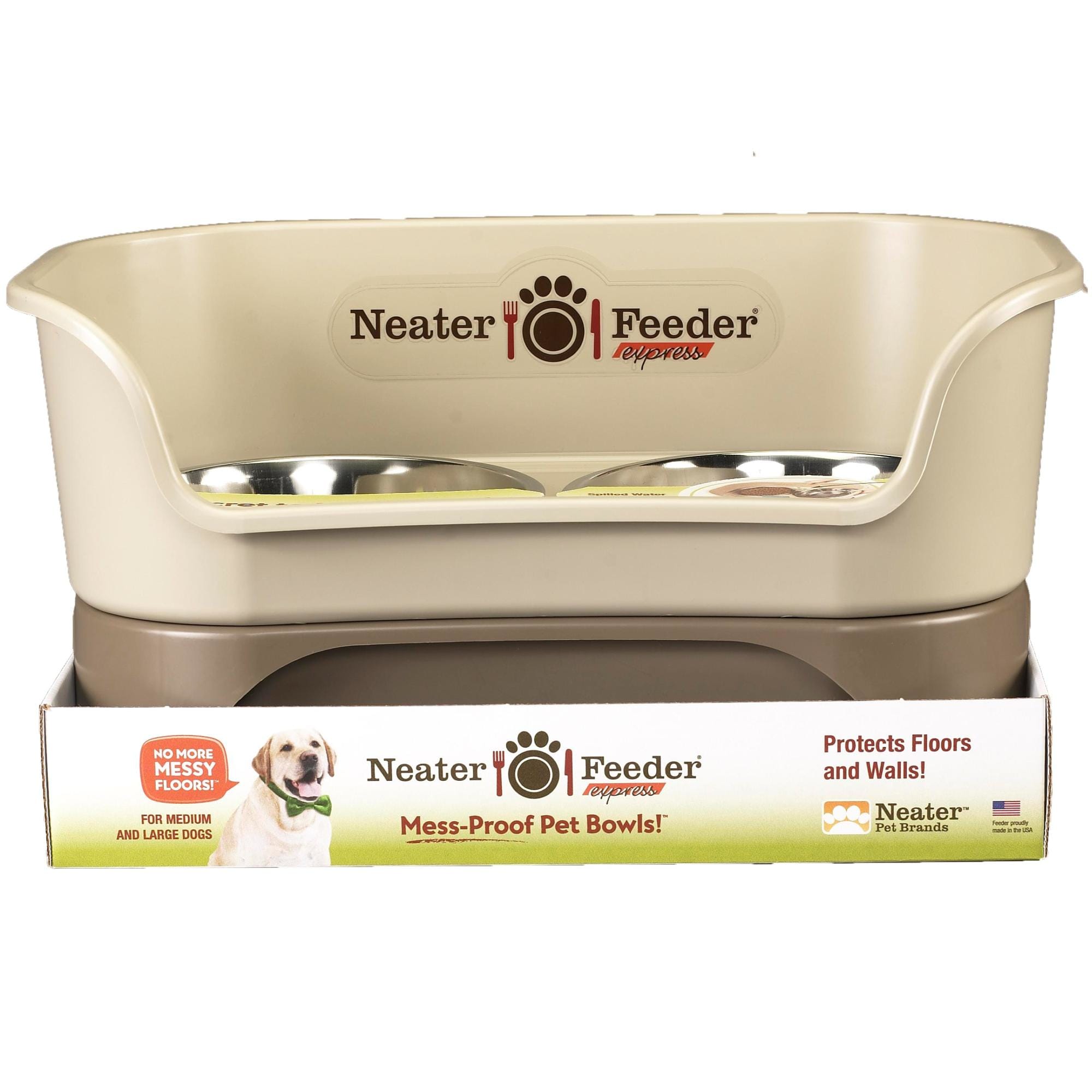 Neater Feeder Deluxe  Mess-Proof Elevated Bowls for Dogs & Cats – Neater  Pets