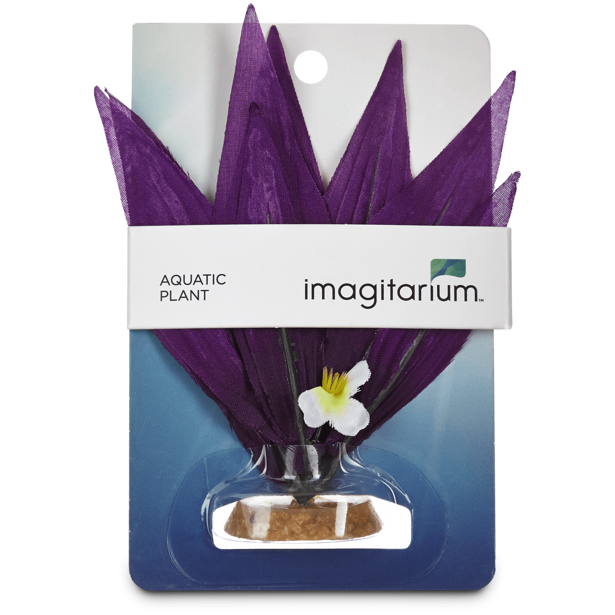 Imagitarium Purple Burst Silk Aquarium Plant, Small
