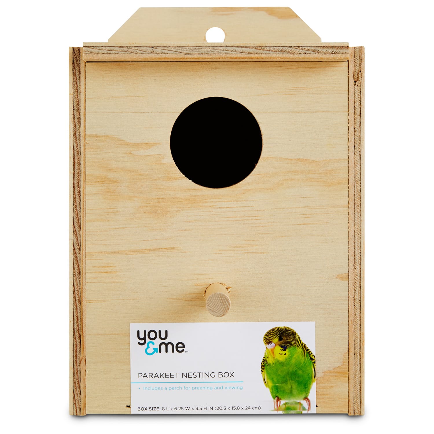 Wooden Bird Nesting Box Parakeet Box Nest for Budgie,Parakeet,Lovebirds,Parrot 