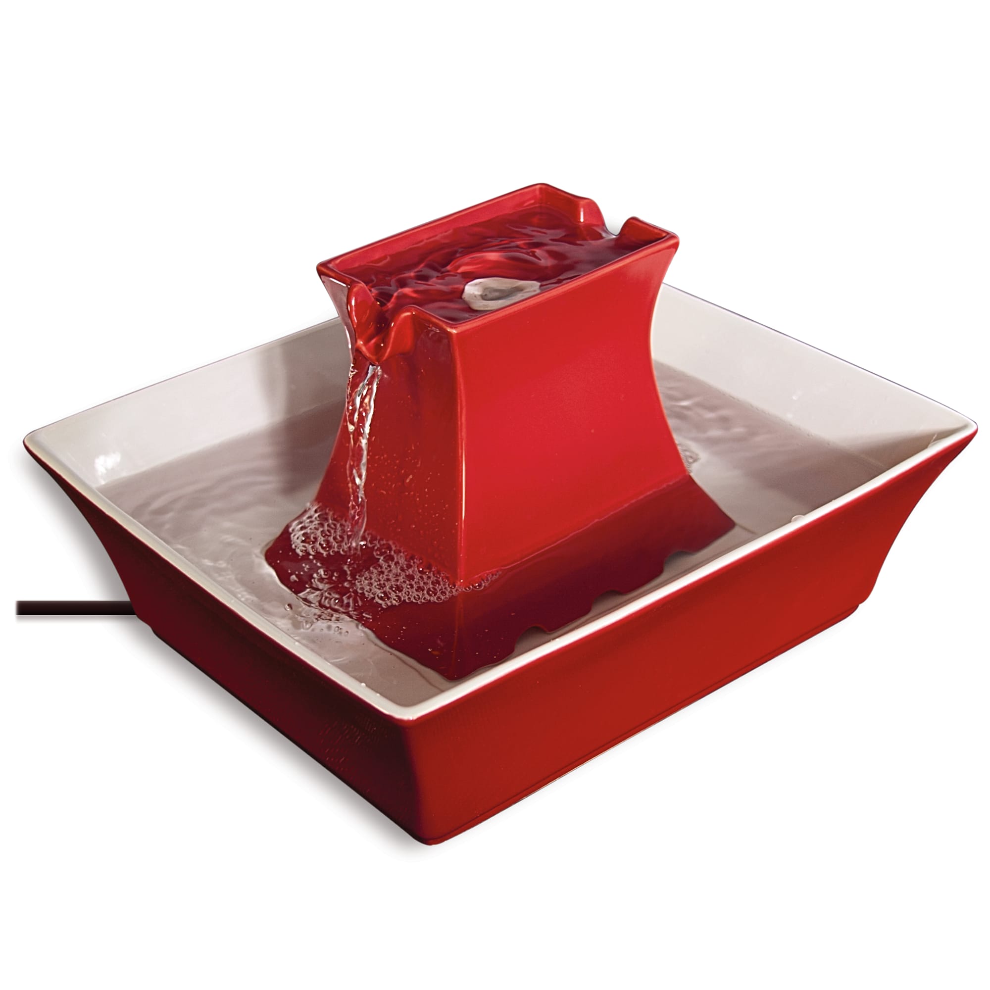 PetSafe Drinkwell Ceramic Pagoda Fountain - Red