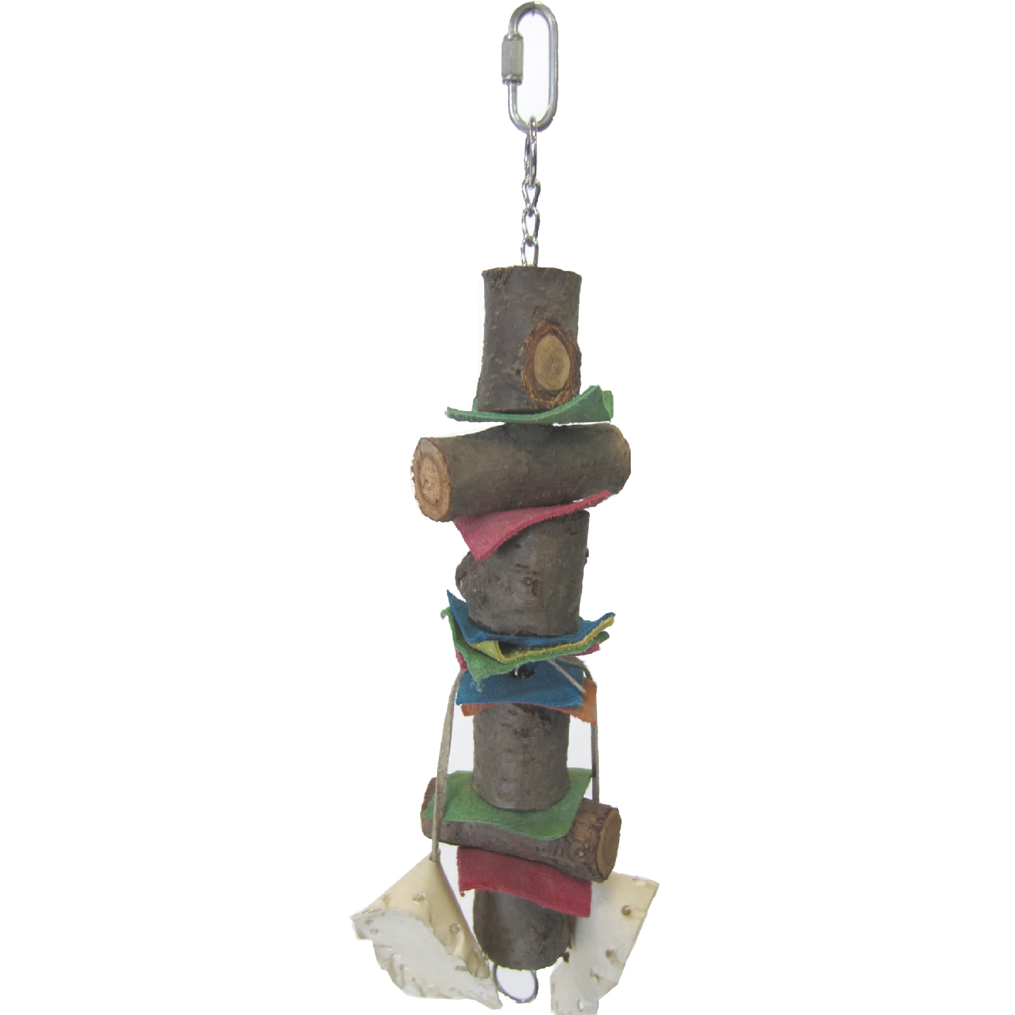 YML Wooden Rawhide Bird Toy, 3.5 L X 4 W X 12.5 H, Large