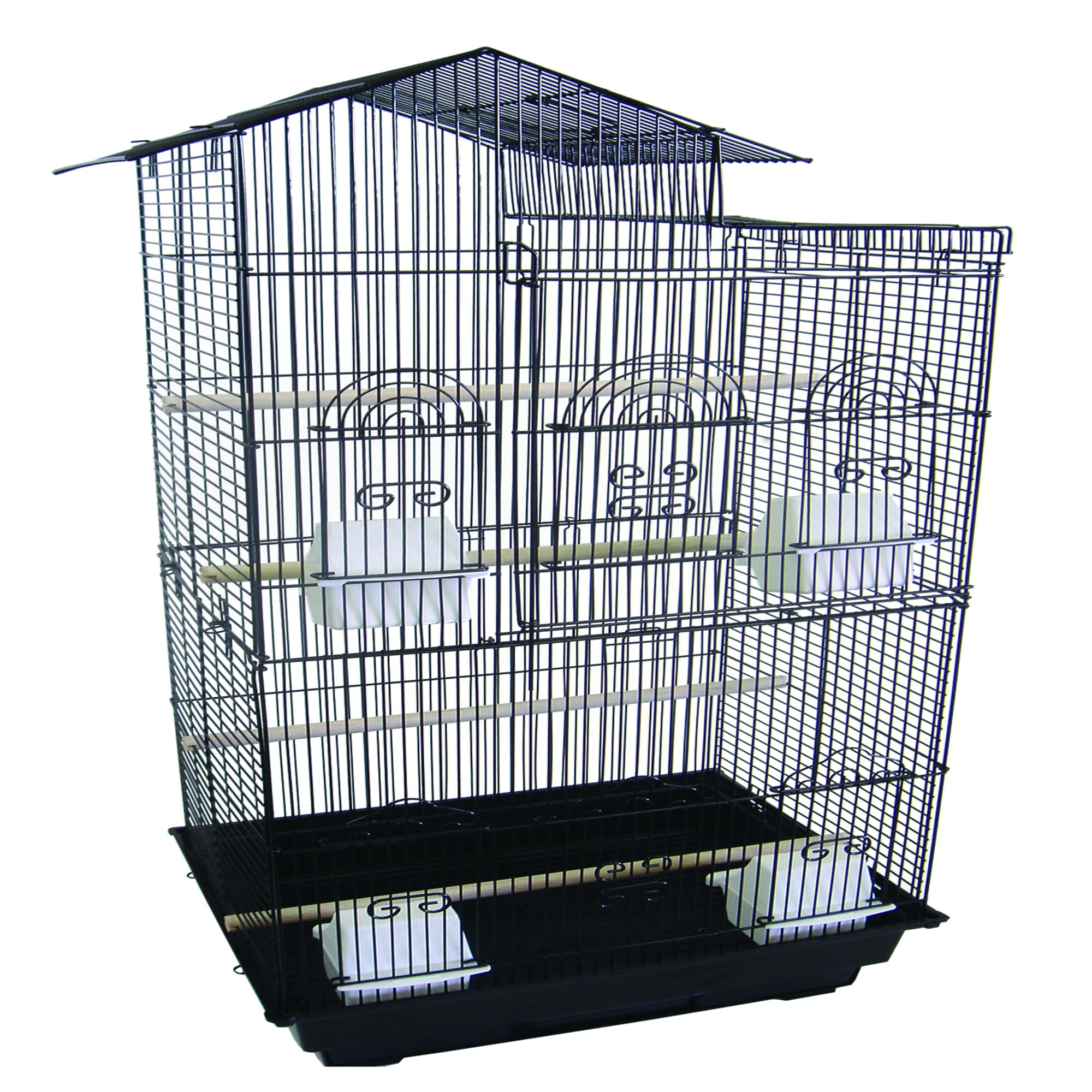 YML Tall Villa Black Top Bird Cage 18 L X 14 W X 35 H