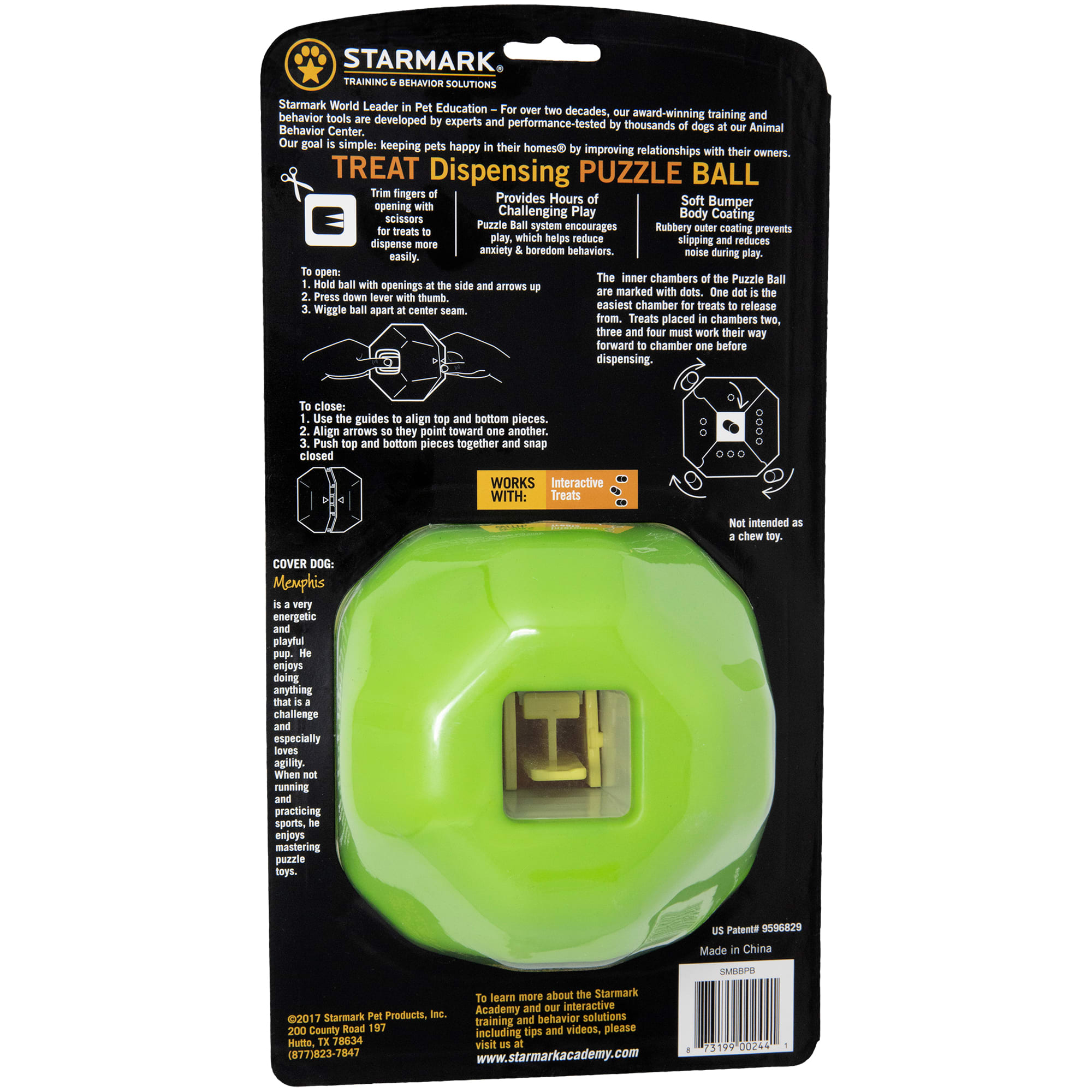 Starmark Treat Dispensing Puzzle Ball - Jeffers