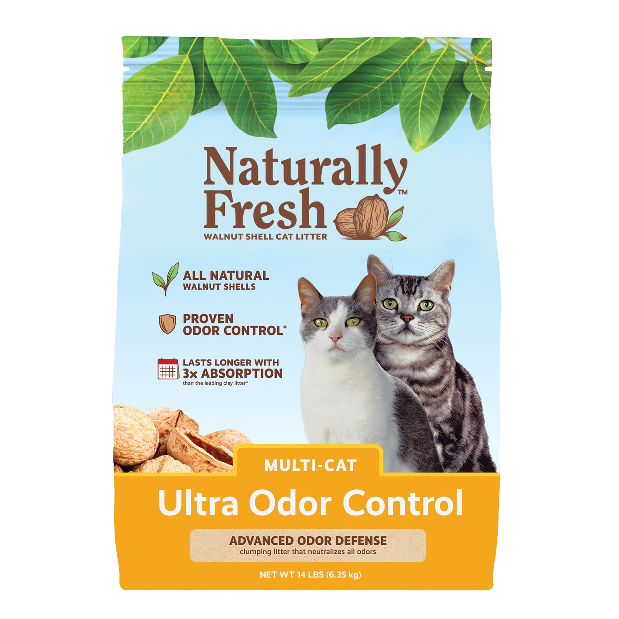 Odor absorbing outlet cat litter