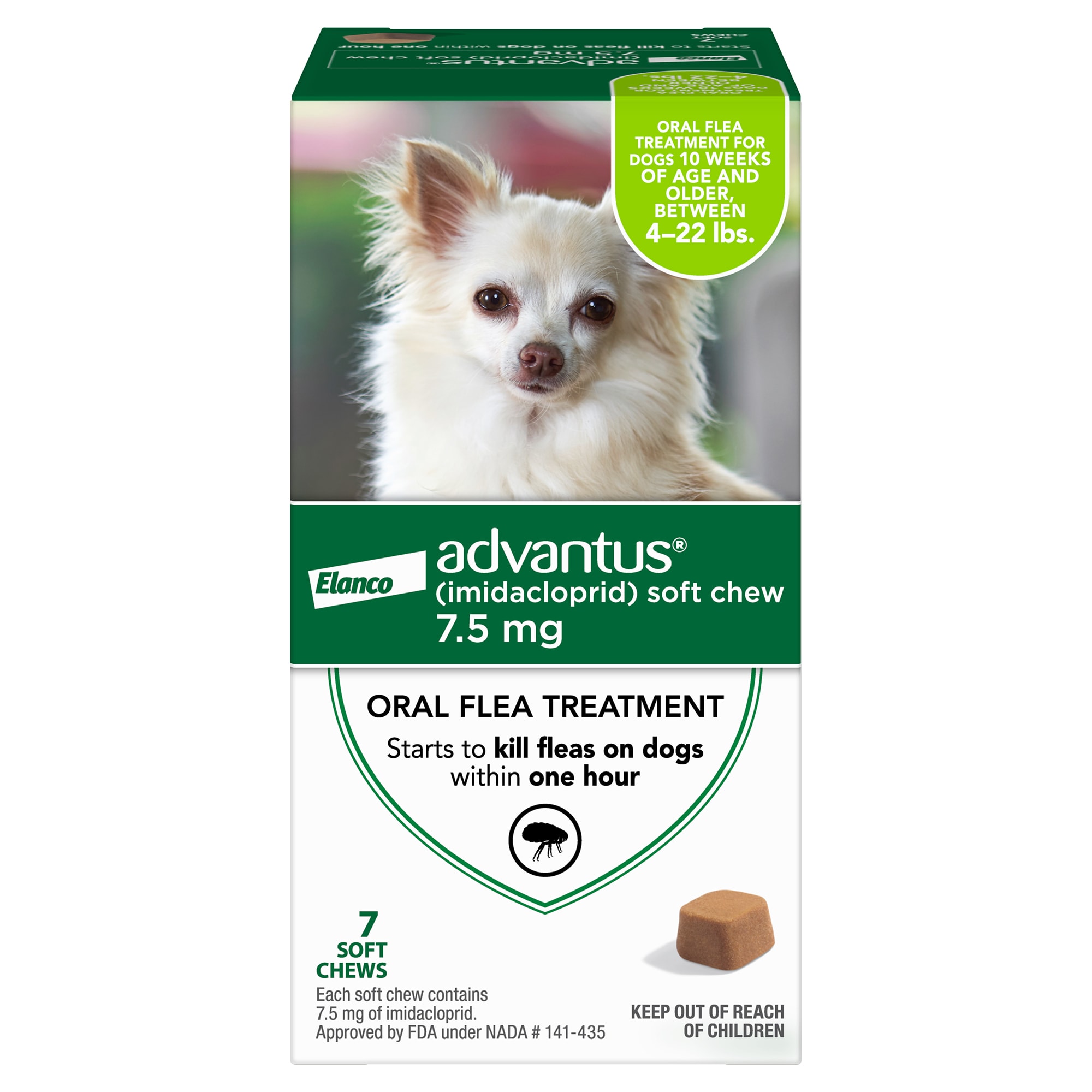 Advantus Flea Soft Chews for Small Dogs 4-22lbs, 7 count | Petco