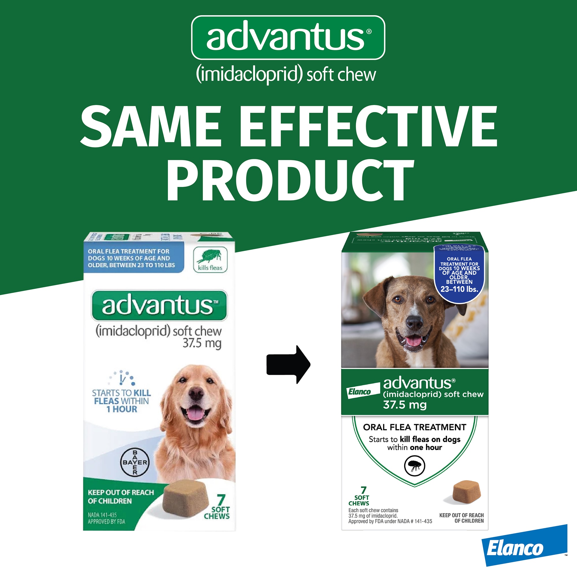 Advantus Elanco Flea Soft Chews for Large Dogs 23 110 lbs. Count of 30 Petco