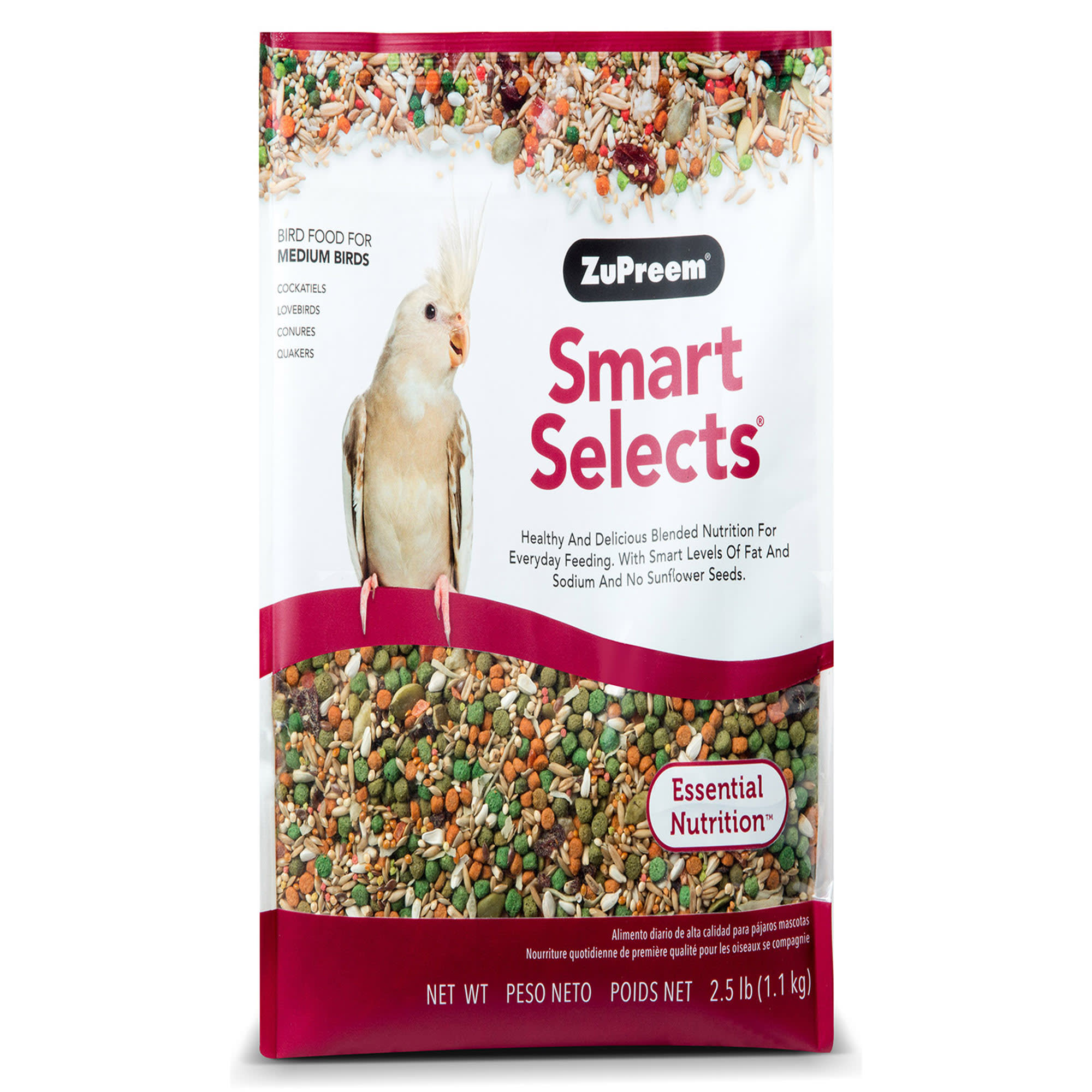 ZuPreem Smart Selects Cockatiel Love Bird Diet 2.5 lbs