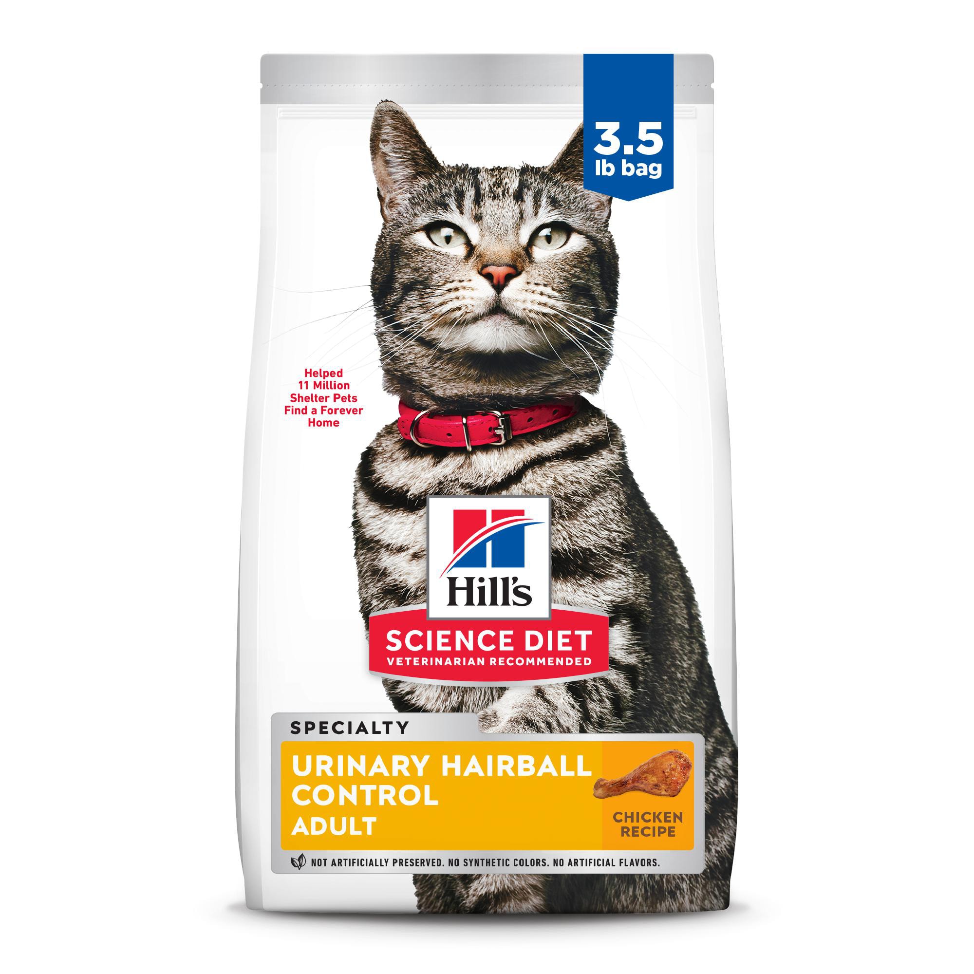 Hill s Science Diet Adult Urinary Hairball Control Chicken Recipe Dry Cat Food 15.5 lbs. Petco