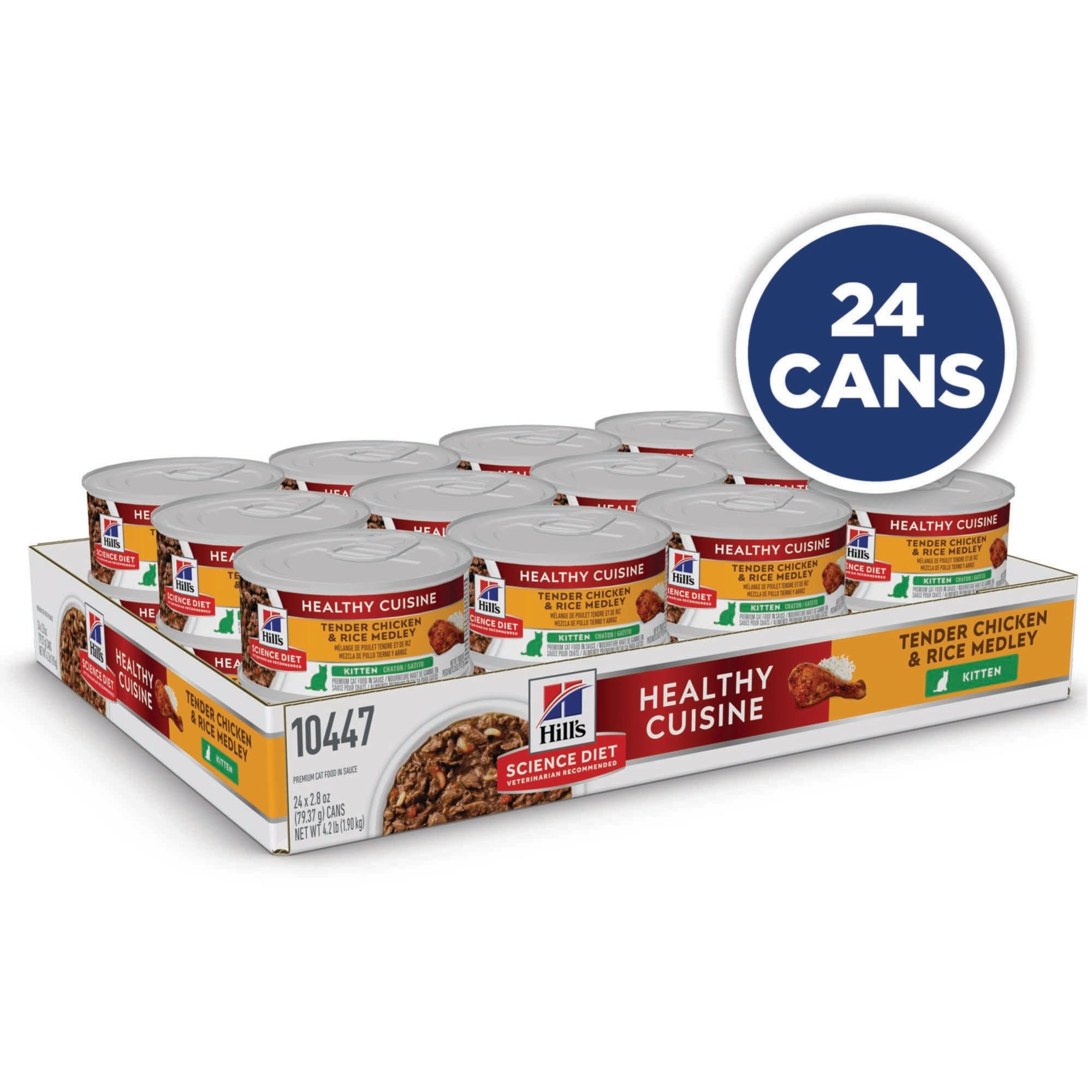 Hill s Science Diet Kitten Healthy Cuisine Tender Chicken Rice Medley Canned Wet Cat Food 2.8 oz. Case of 24 Petco