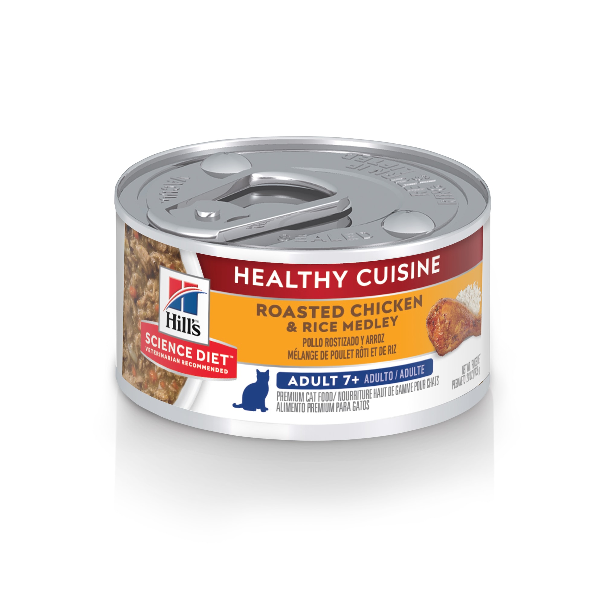 UPC 052742007144 product image for Hill's Science Diet Adult 7+ Healthy Cuisine Roasted Chicken & Rice Medley Cat F | upcitemdb.com