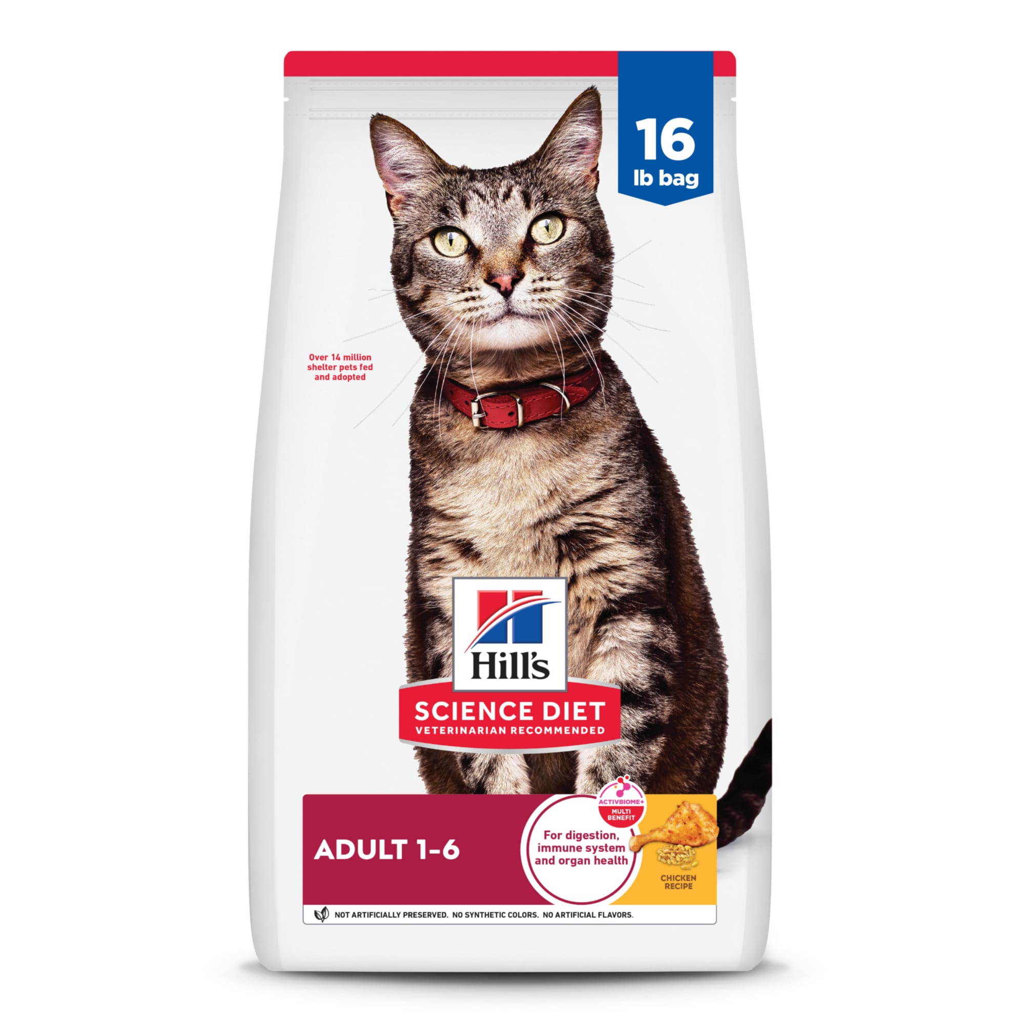 Hill s Science Diet Adult Chicken Recipe Dry Cat Food  16 lb bag (EX  4/2006)