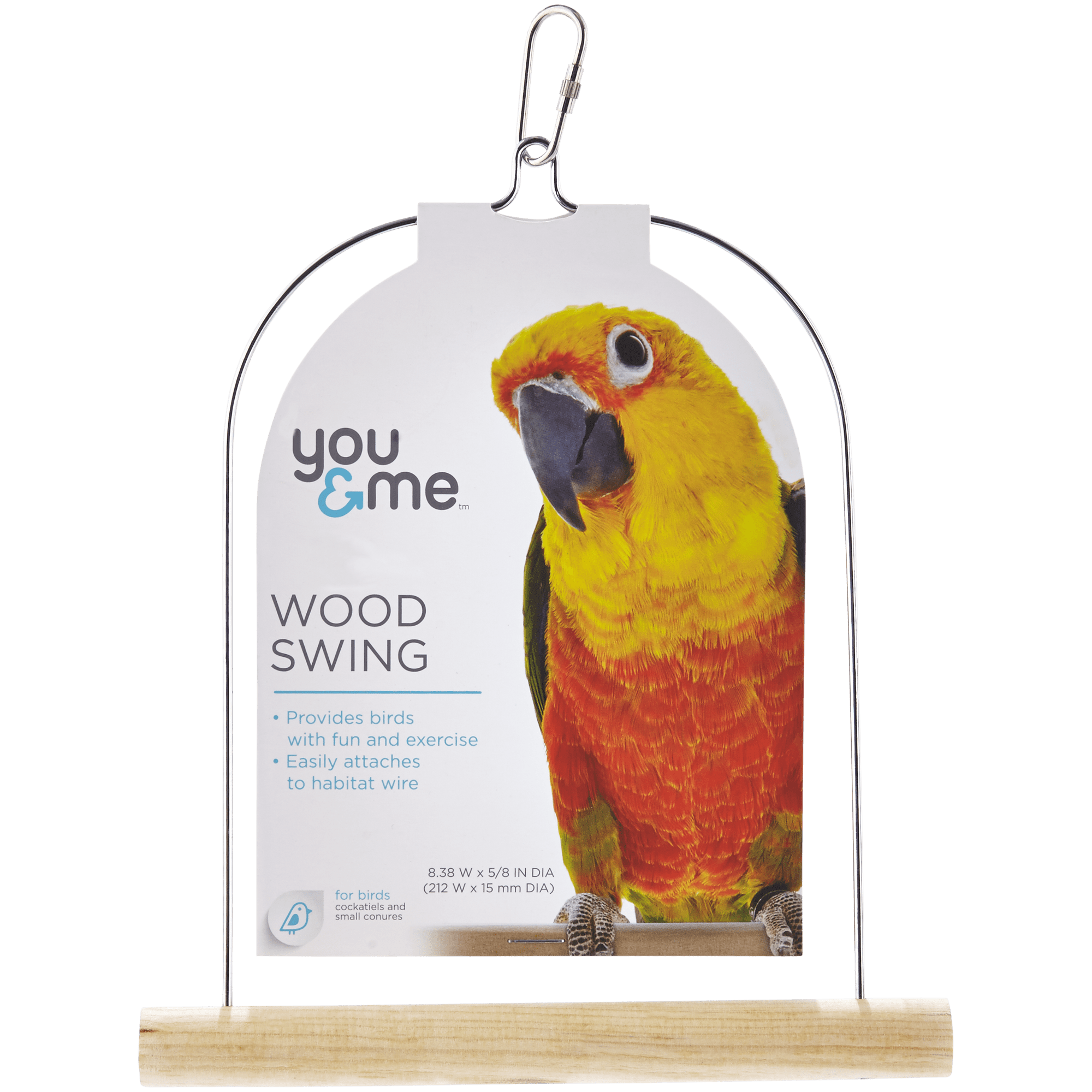 Prevue Pet Products Birdie Basics 5in X 7in Wood Swing 
