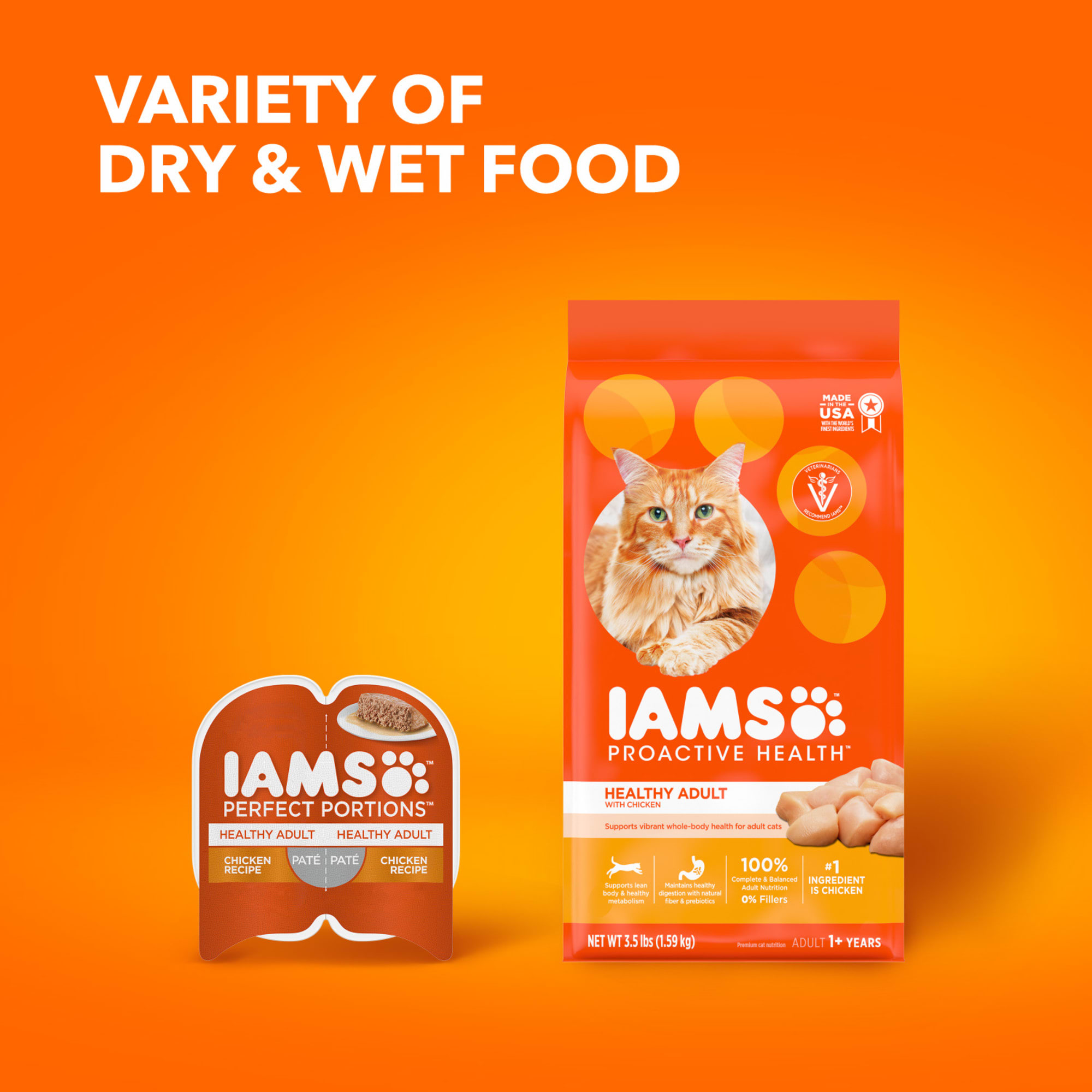 Iams ProActive Health with Chicken Adult Dry Cat Food 22 lbs. Petco