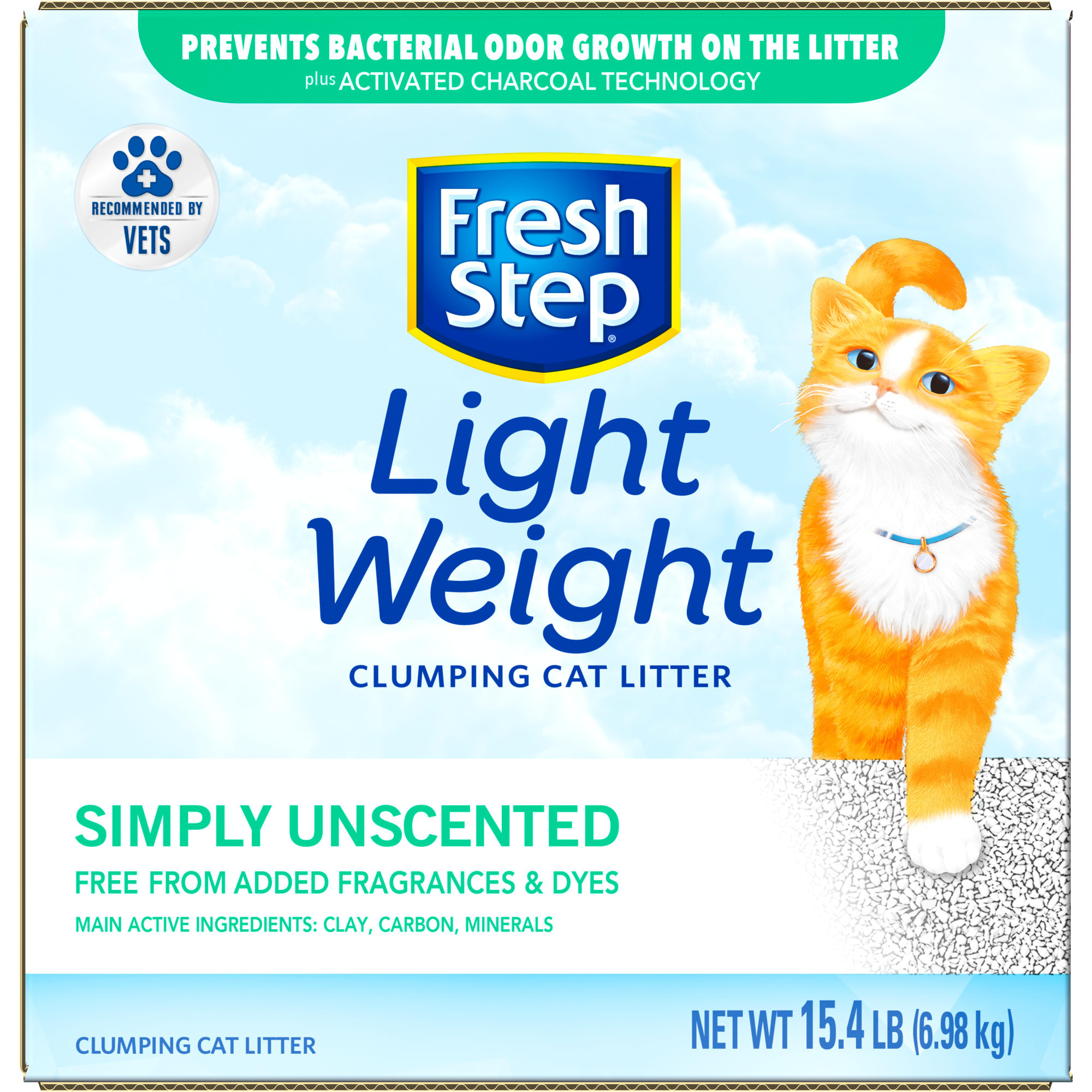 Fresh Step® Clean Paws® Simply Unscented Clumping Cat Litter, 22.5 LBS