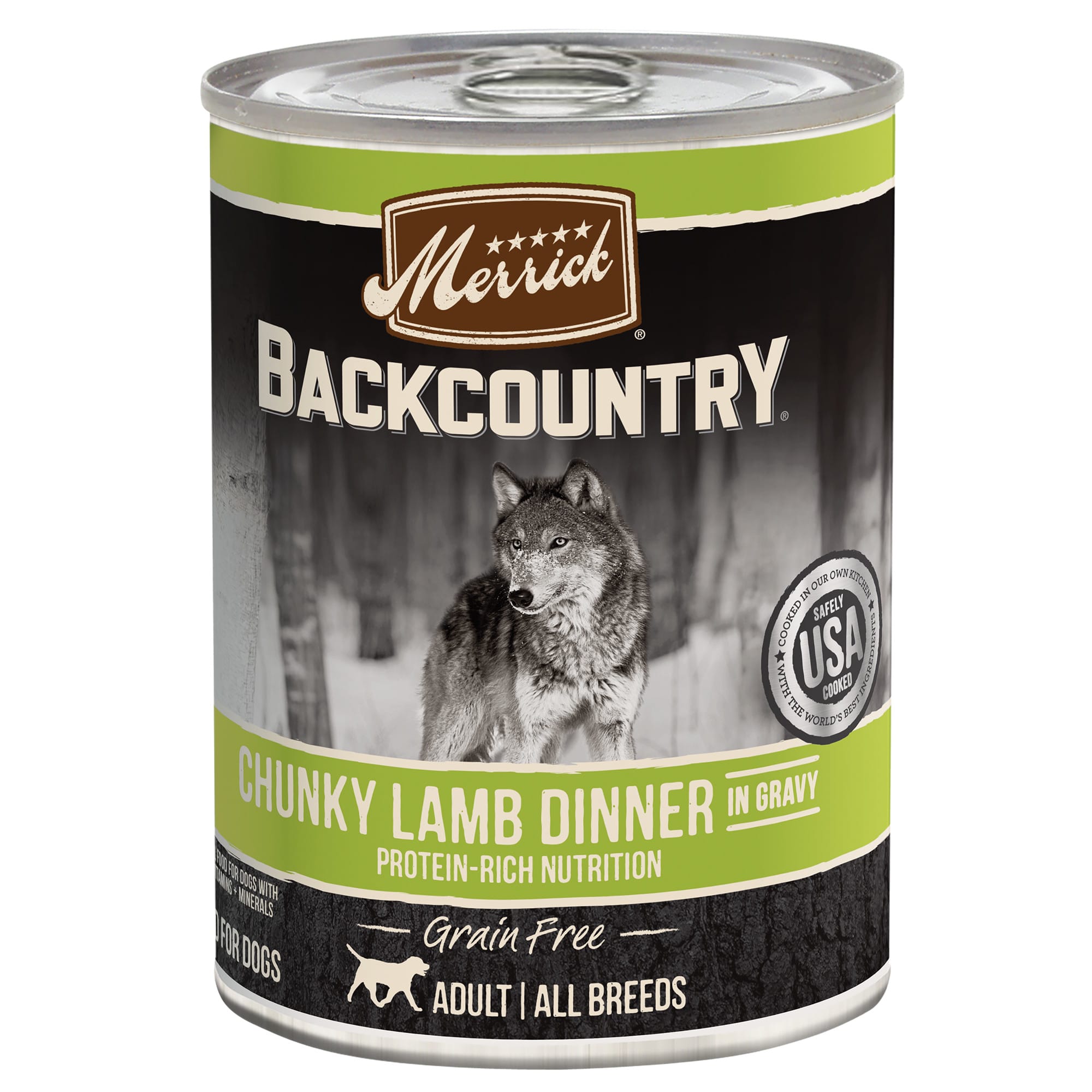 Merrick Backcountry Grain Free Chunky Lamb Dinner in Gravy