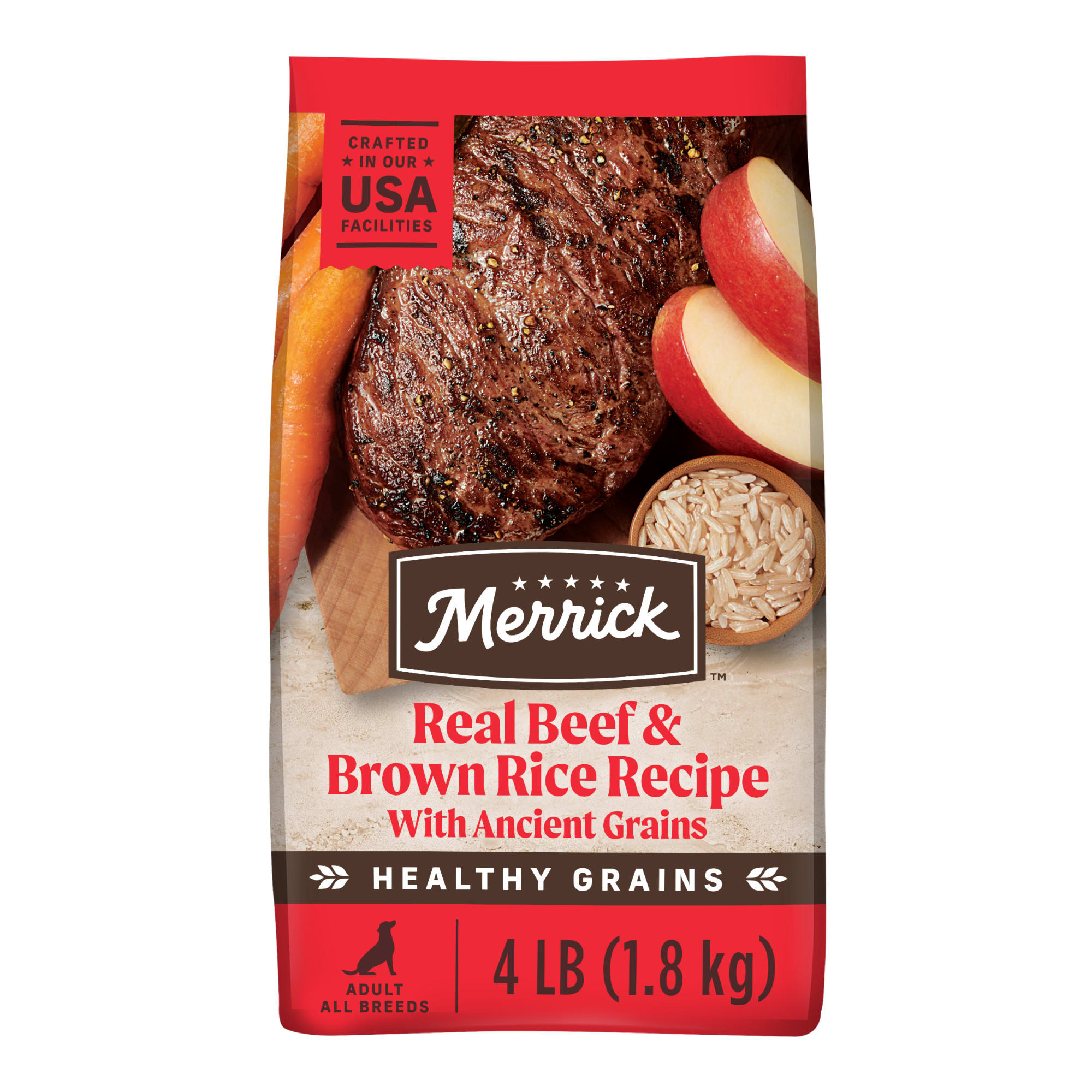 Merrick Classic Healthy Grains Real Beef Brown Rice Recipe with