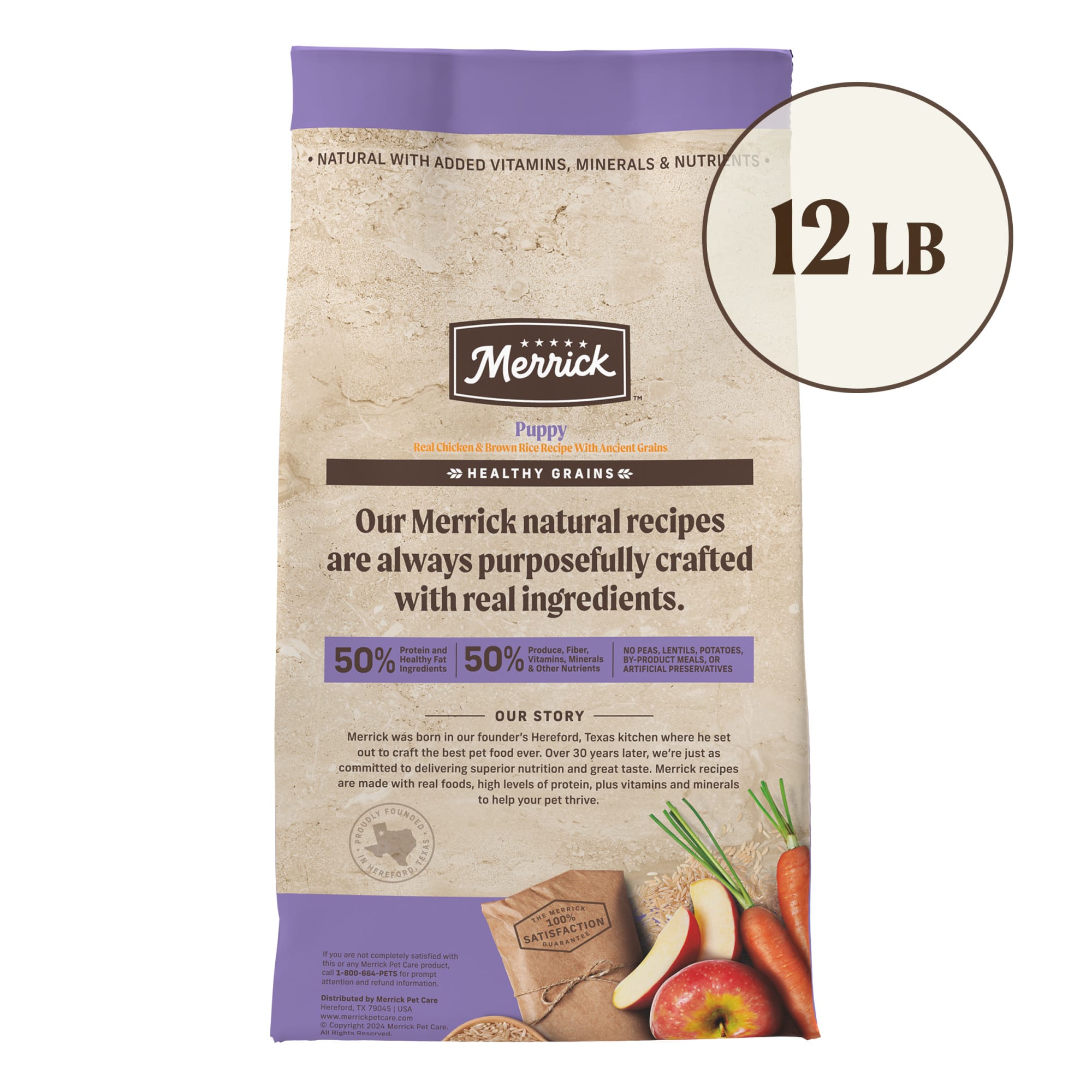 Merrick Classic Healthy Grains Puppy Recipe Dry Dog Food 12 lbs