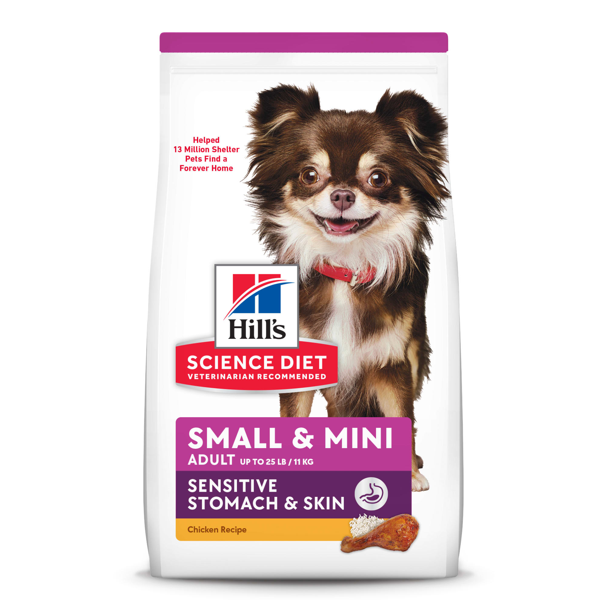 Hill S Science Diet Adult Sensitive Stomach Skin Small Mini Chicken Recipe Dry Dog Food 15 Lbs Bag Petco