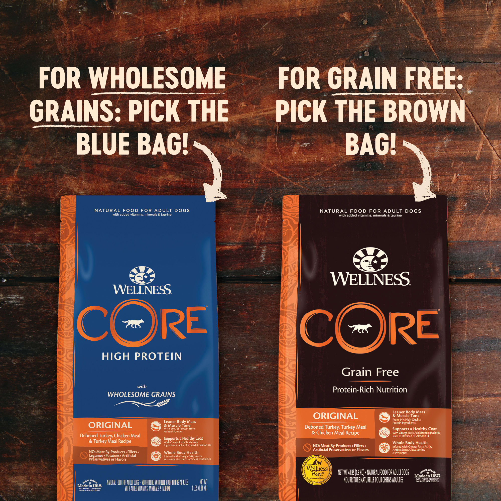 Wellness core large shop breed grain free