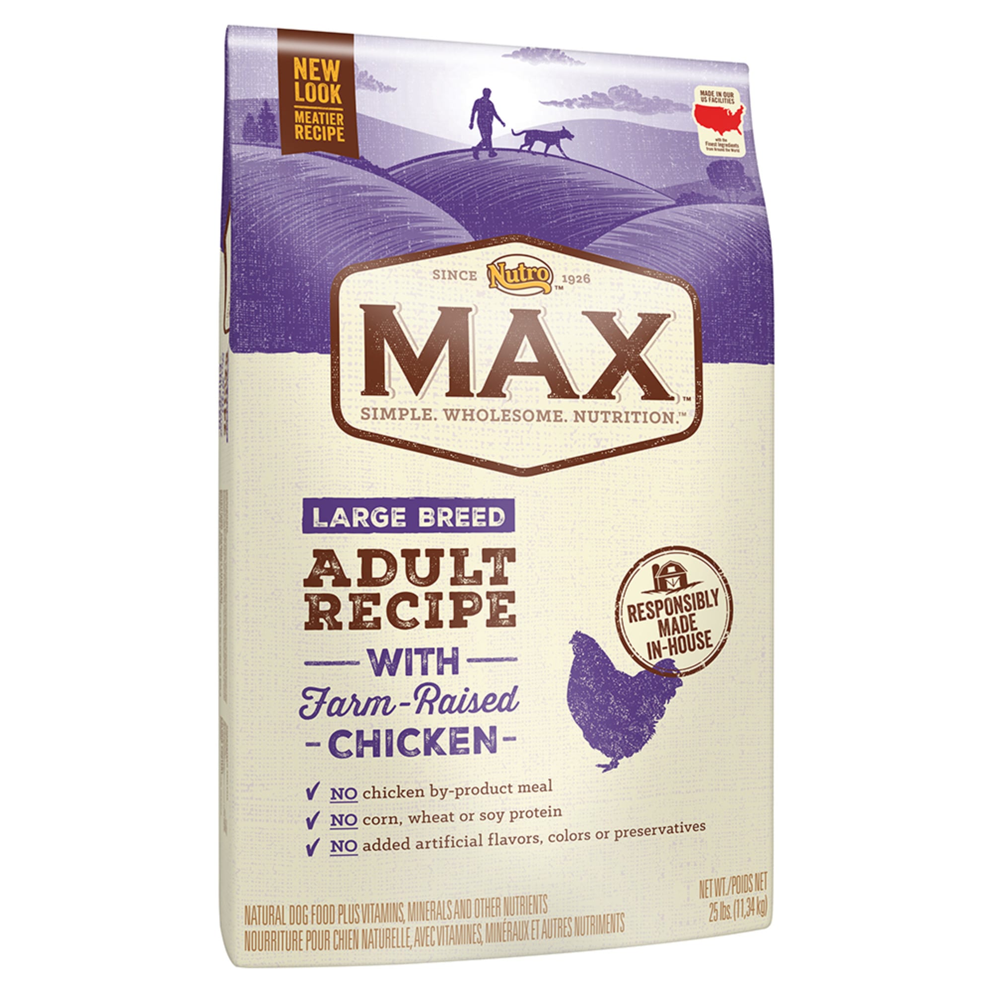 UPC 079105120203 product image for Nutro Max Recipe With Farm Raised Chicken Large Breed Adult Dry Dog Food, 25 lbs | upcitemdb.com