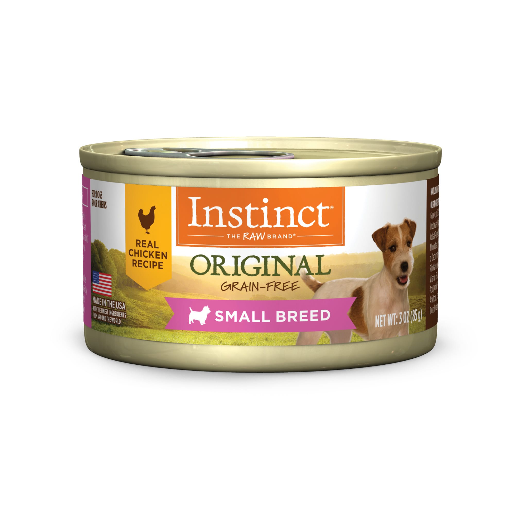 Instinct Original Small Breed Grain Free Real Chicken Recipe Natural Wet Canned Dog Food 5.5 oz. Case of 12