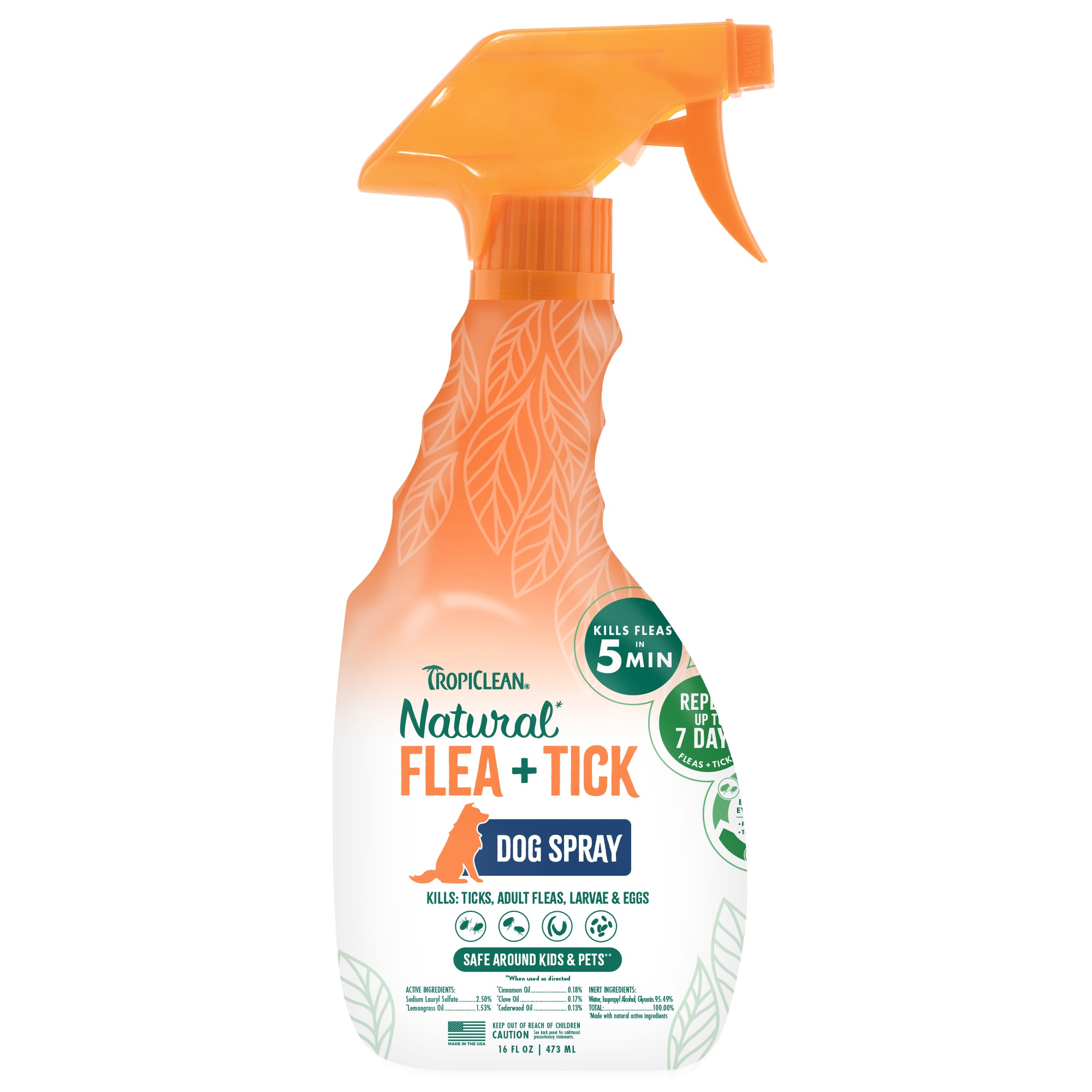 Tropiclean Natural Flea Tick Dog Bedding Spray 16 fl. oz. Petco