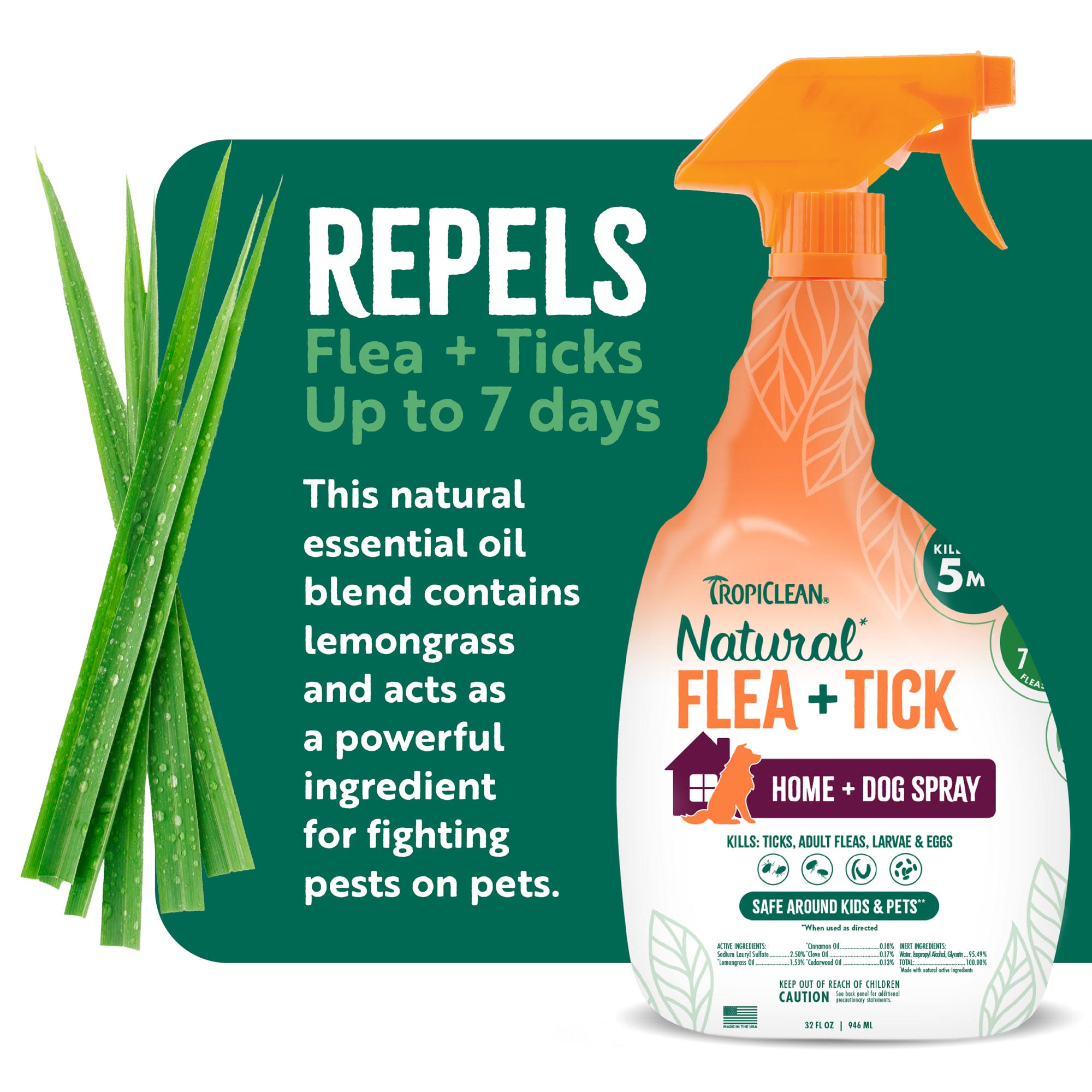 Tropiclean natural flea clearance and tick yard spray