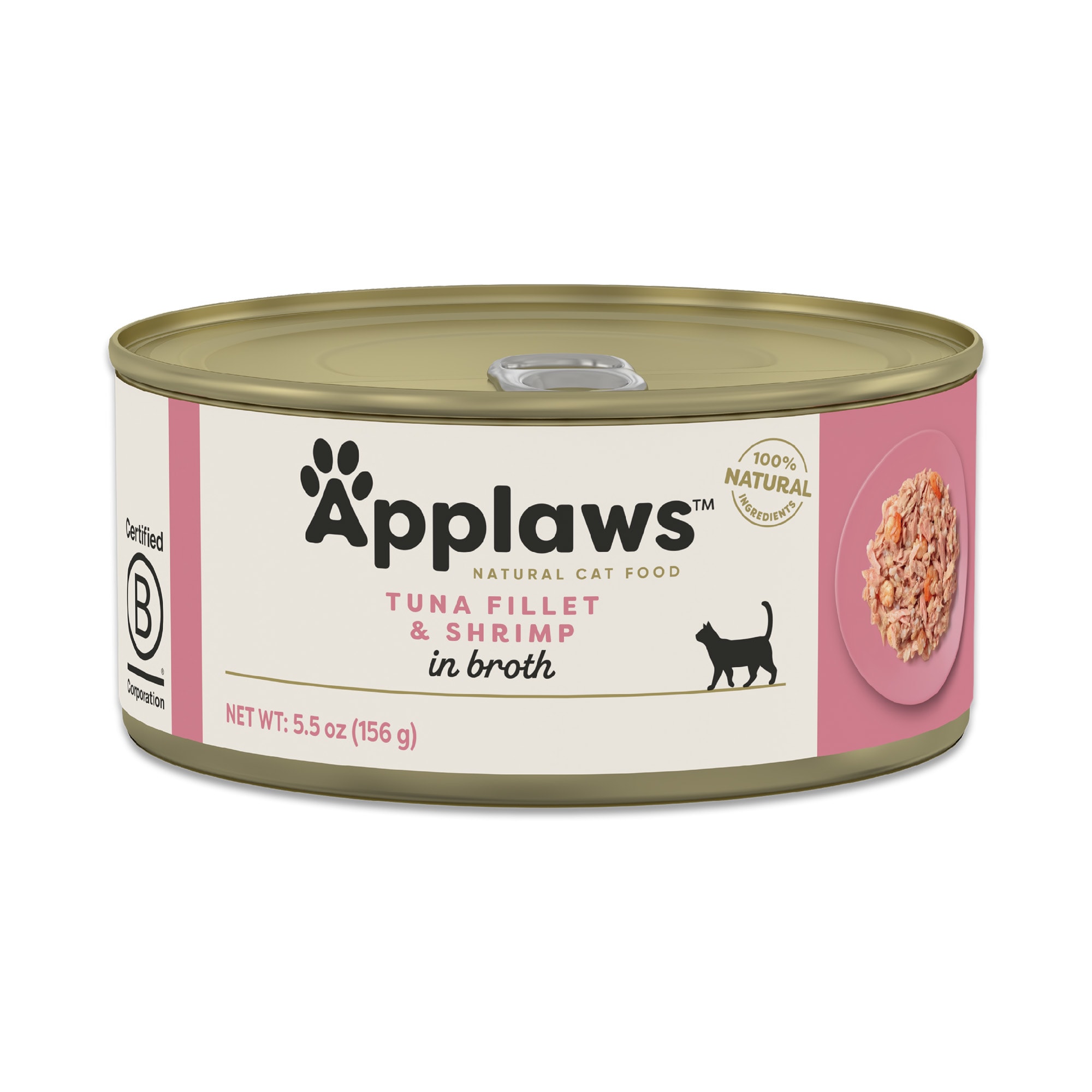 Applaws Natural Tuna Fillet with Shrimp in Broth Wet Cat Food