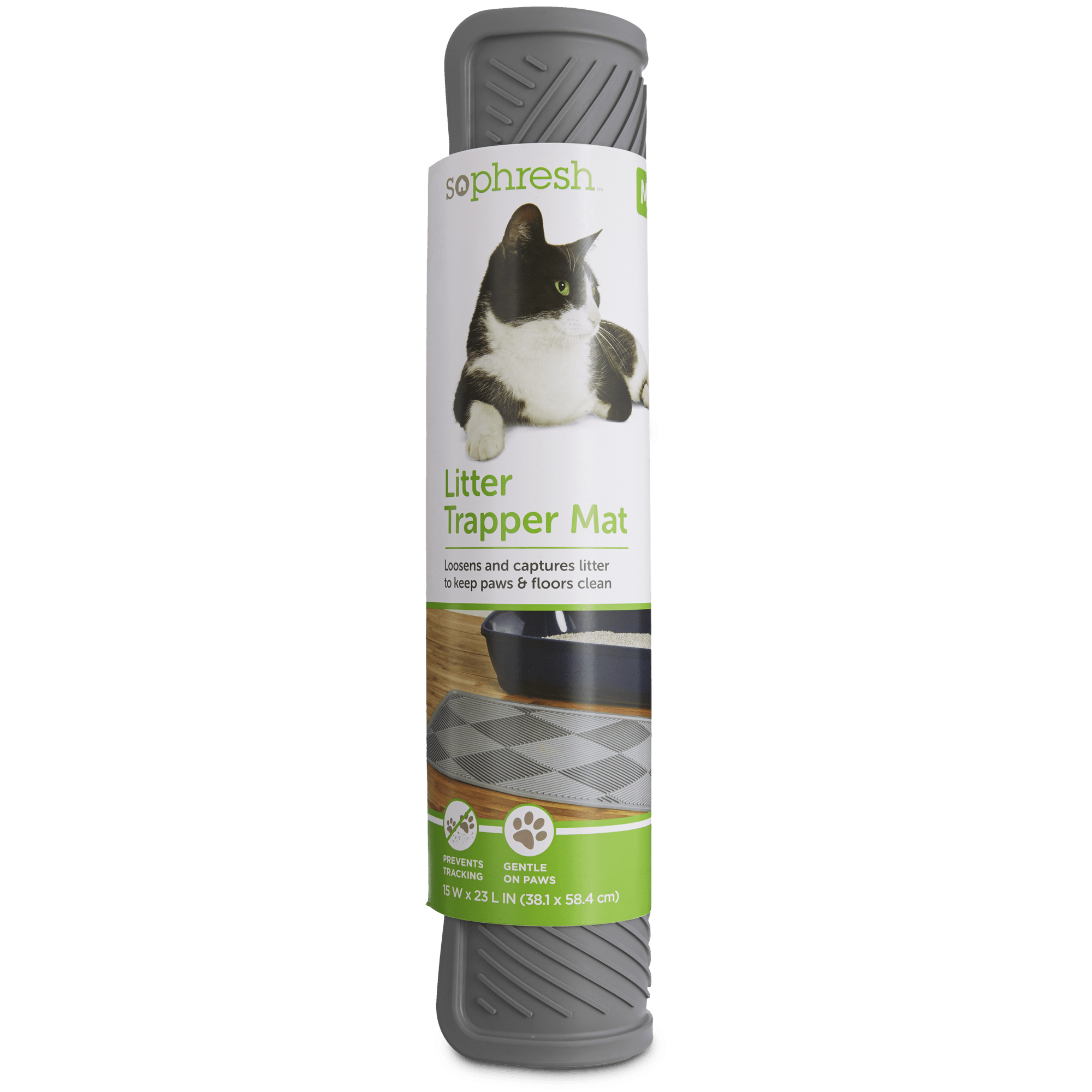 PETMAKER 30x24 Waterproof Cat Litter Mat, Gray