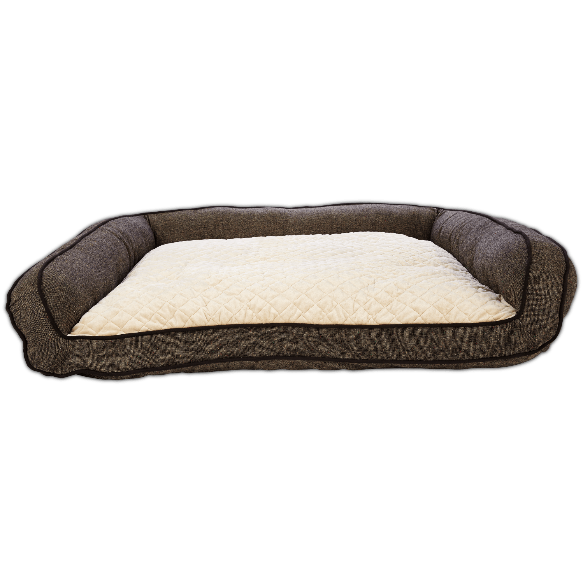 Harmony Memory Foam Couch Dog Bed in Brown, 48