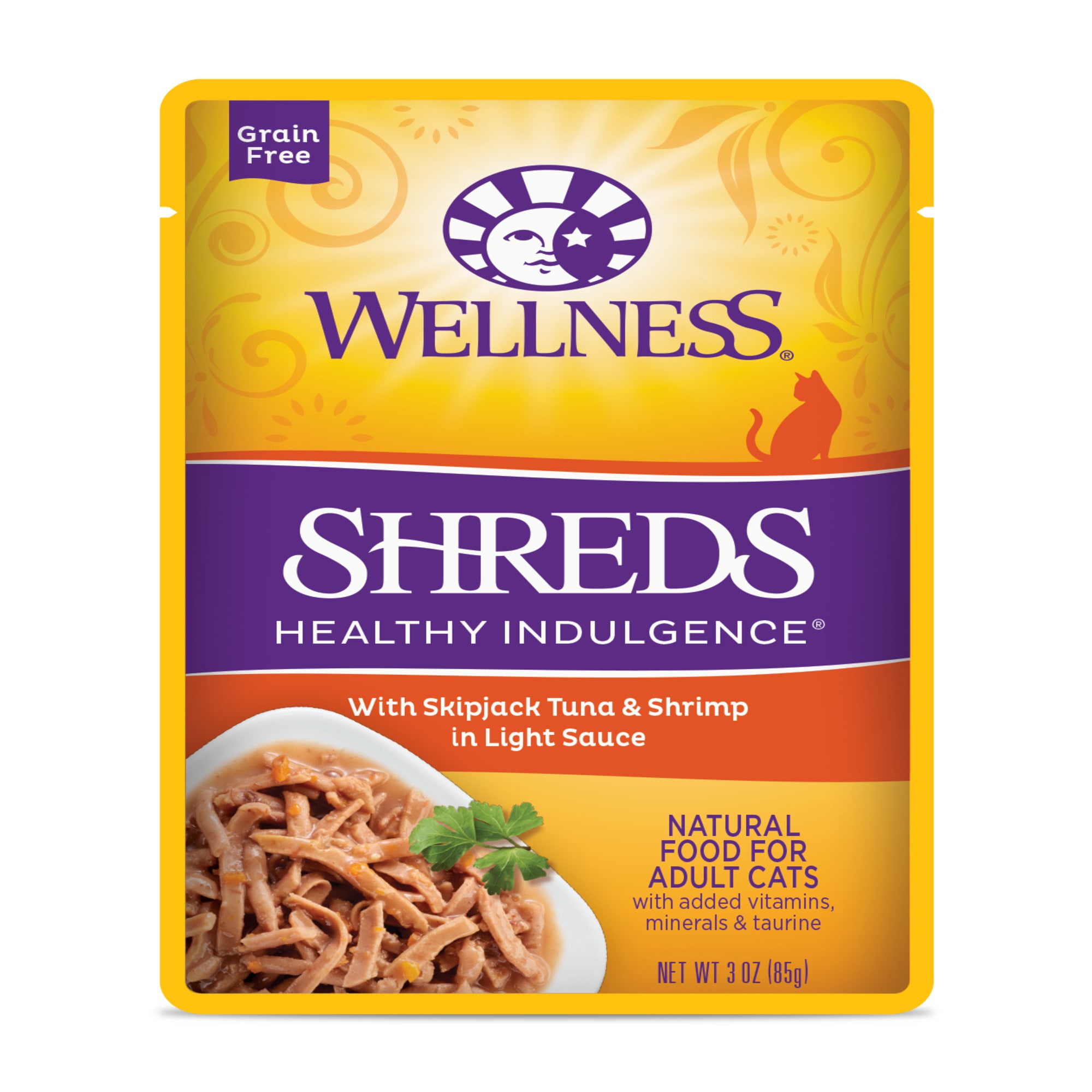 Wellness Healthy Indulgence Natural Grain Free Shreds with Tuna