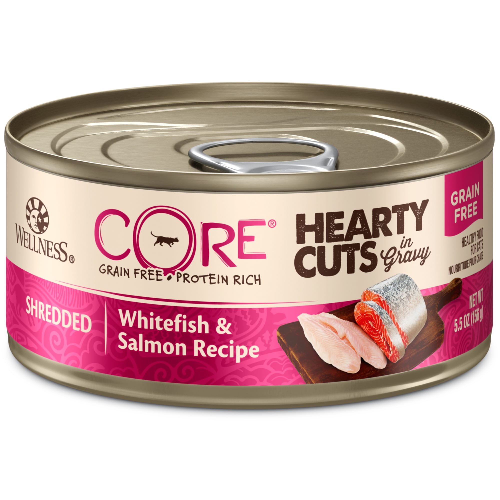 Wellness CORE Hearty Cuts Natural Grain Free Whitefish Salmon