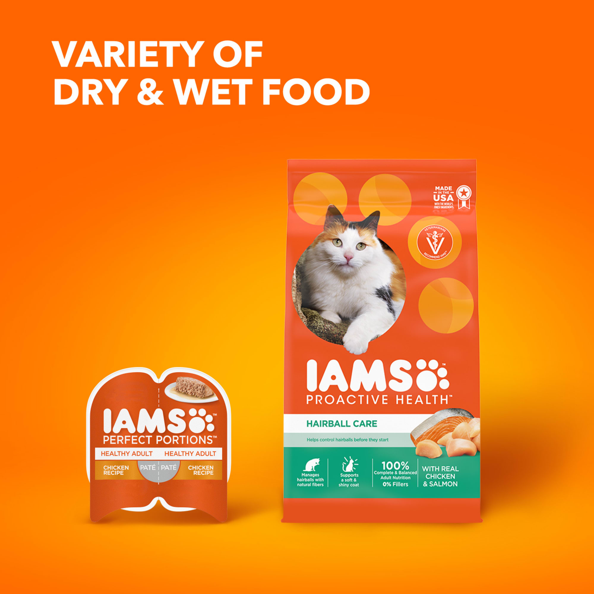 Iams ProActive Health Hairball Care Chicken and Salmon Adult Dry