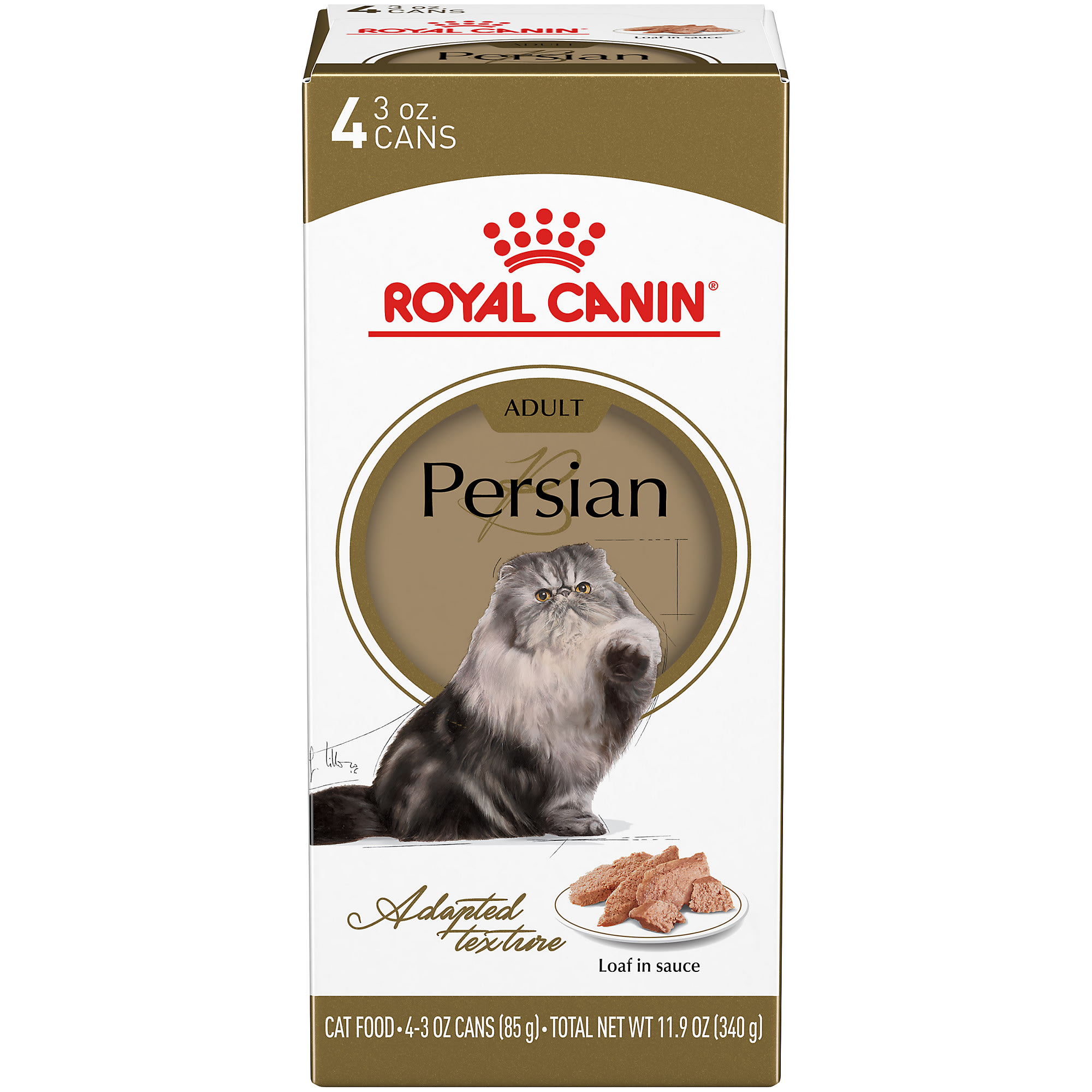 Royal Canin Persian Breed Loaf in Sauce Adult Wet Cat Food Multipack, 3