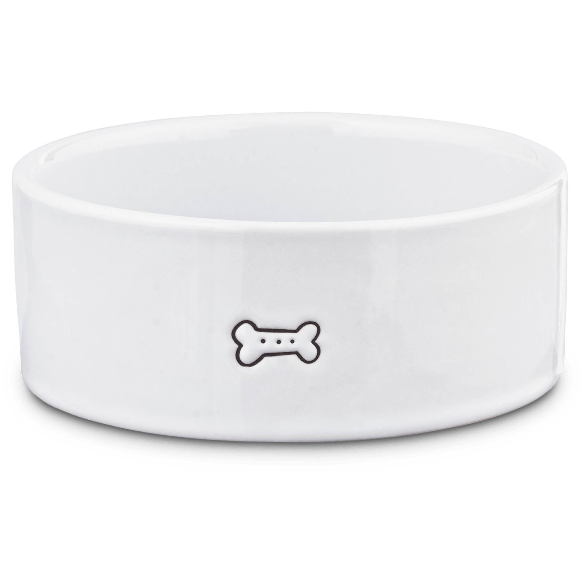 White dog bowl sale