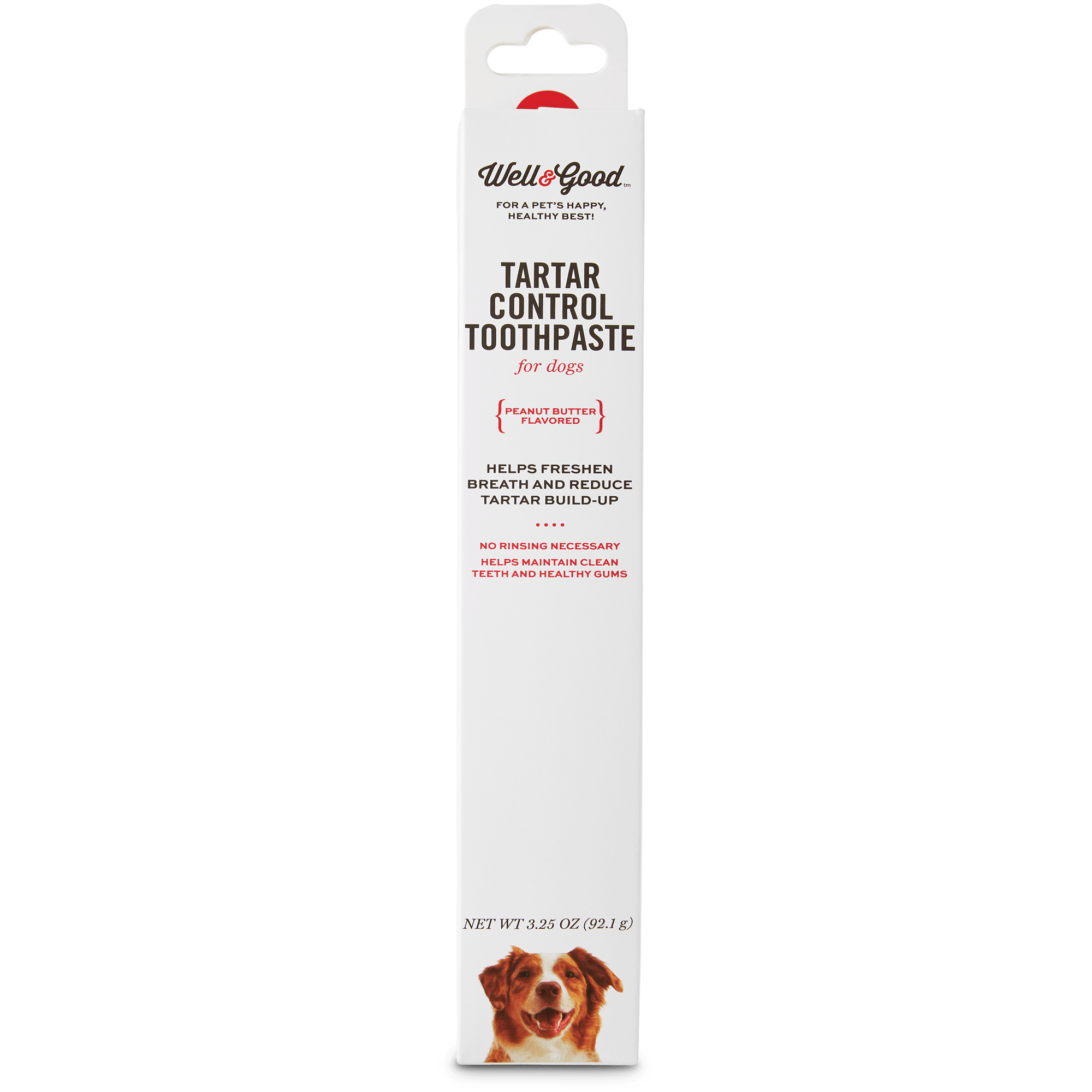 Well & Good Tartar Control Toothpaste for Dogs, Peanut Butter Flavor, 3