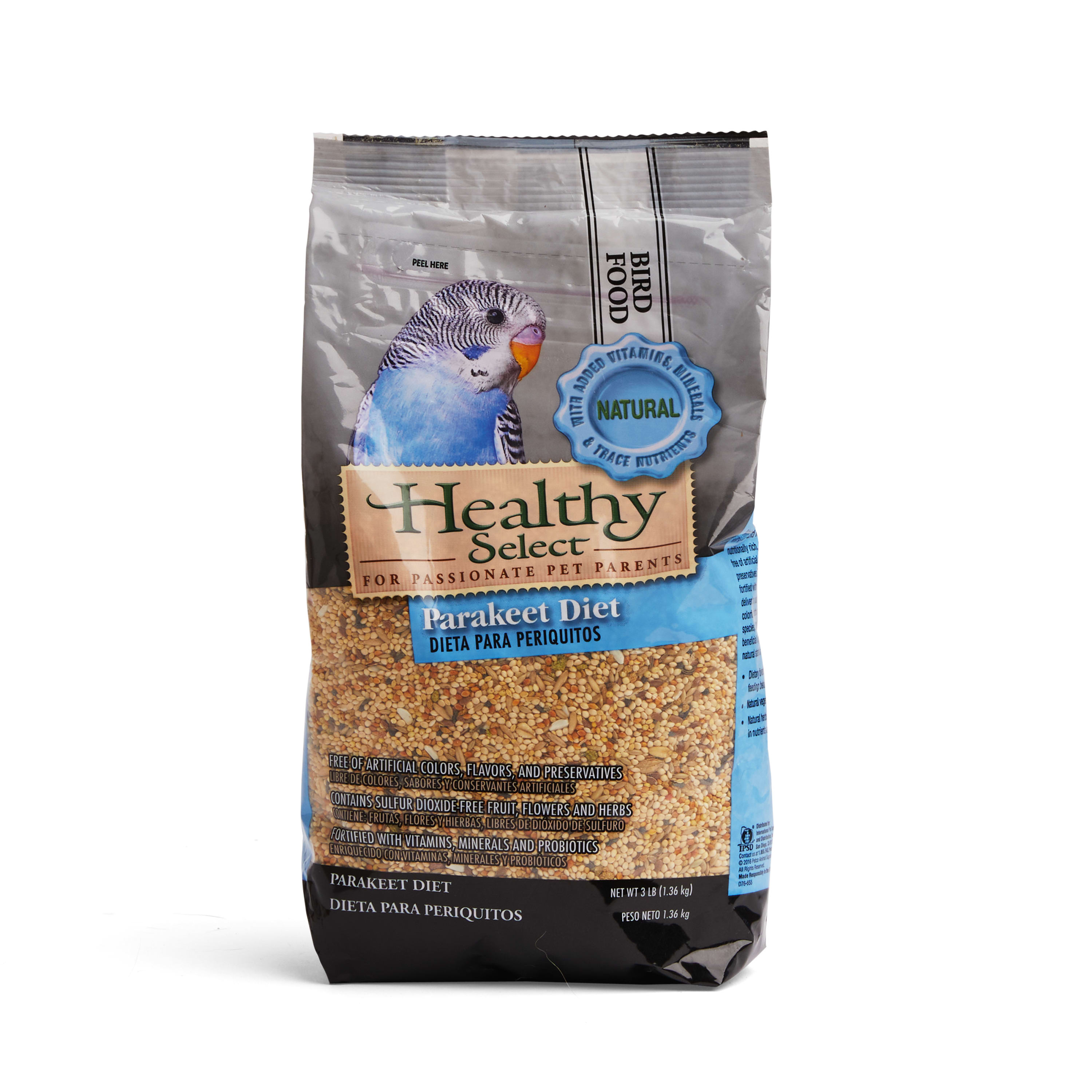 Healthy Select Natural Parakeet Diet, 3 lbs.