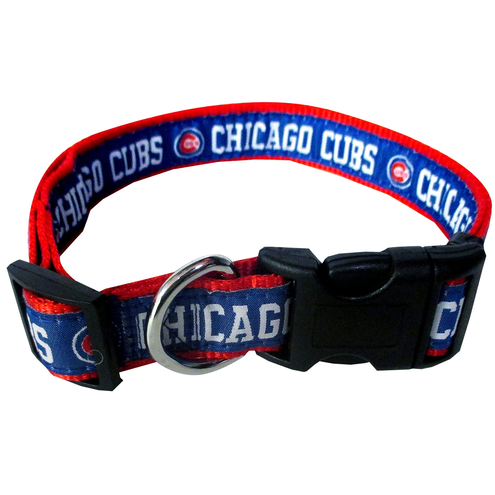 Cubbie Pink Adjustable Dog Collar Logo Chicago Cubs