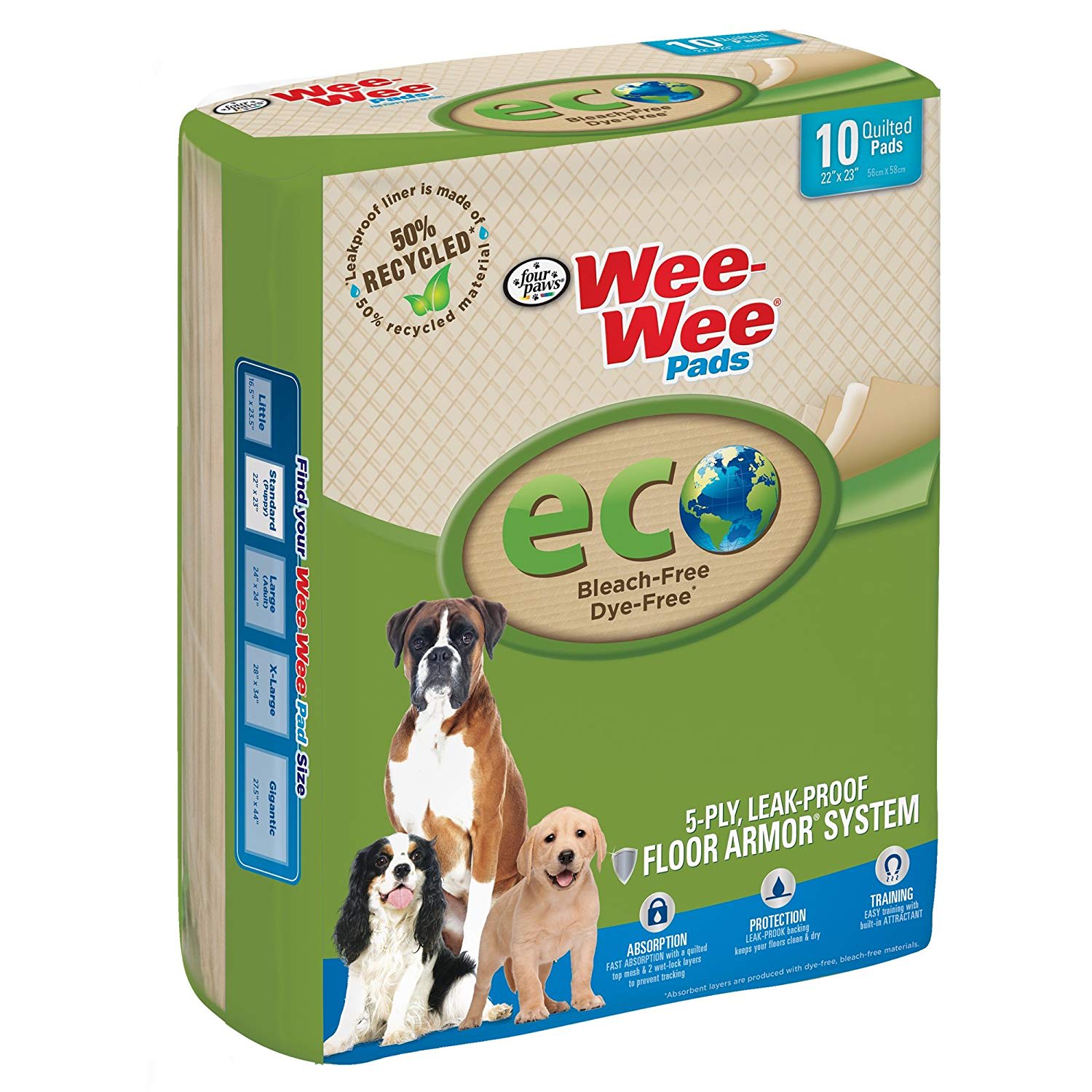 UPC 045663972684 product image for Wee-Wee ECO Pads For Dogs, Count of 10, 10 CT | upcitemdb.com