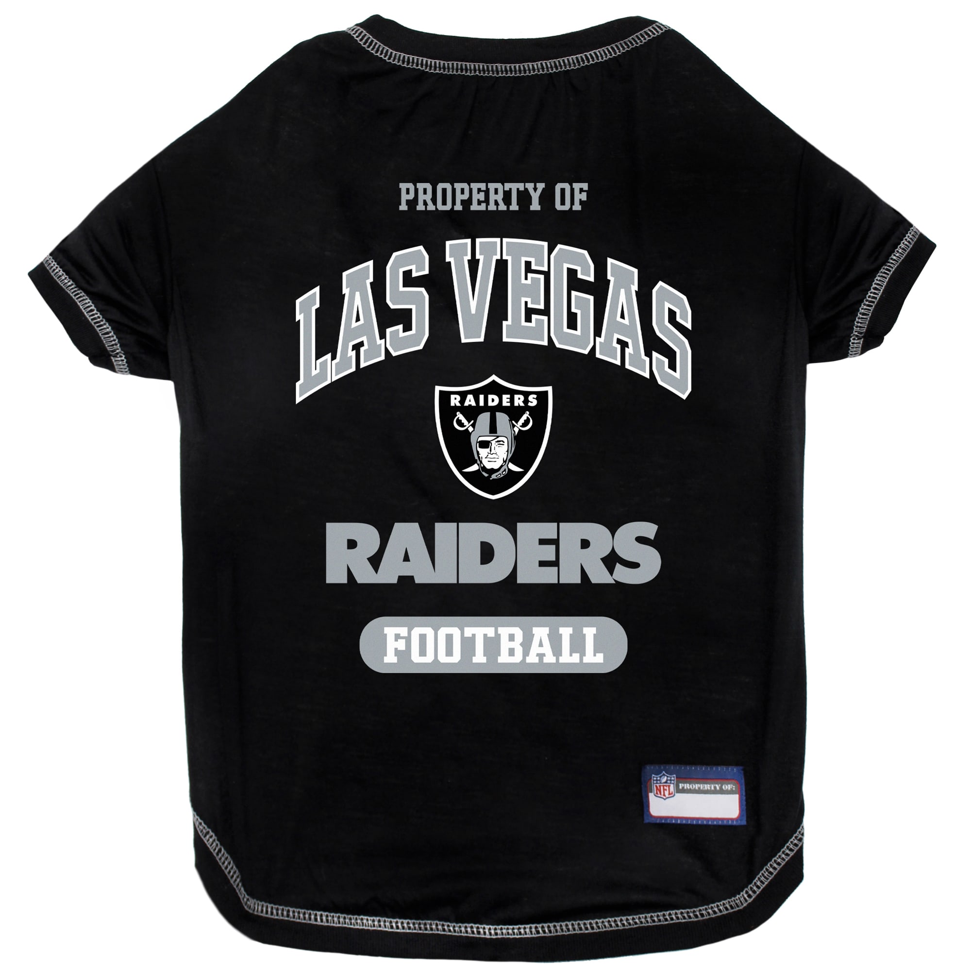 Pets First NFL AFC West T-Shirt For Dogs, X-Small, Las Vegas Raiders