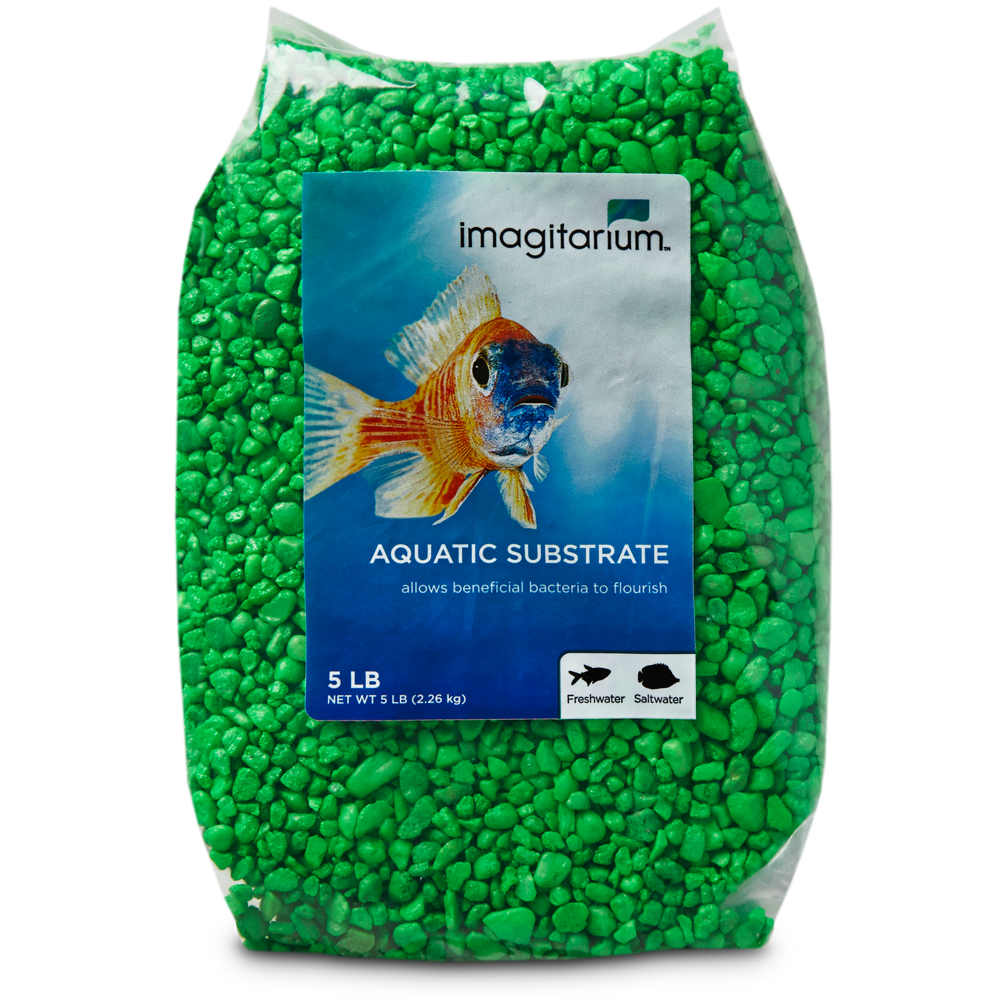 Imagitarium Neon Aquarium Gravel Substrate Green 5 lbs. Petco