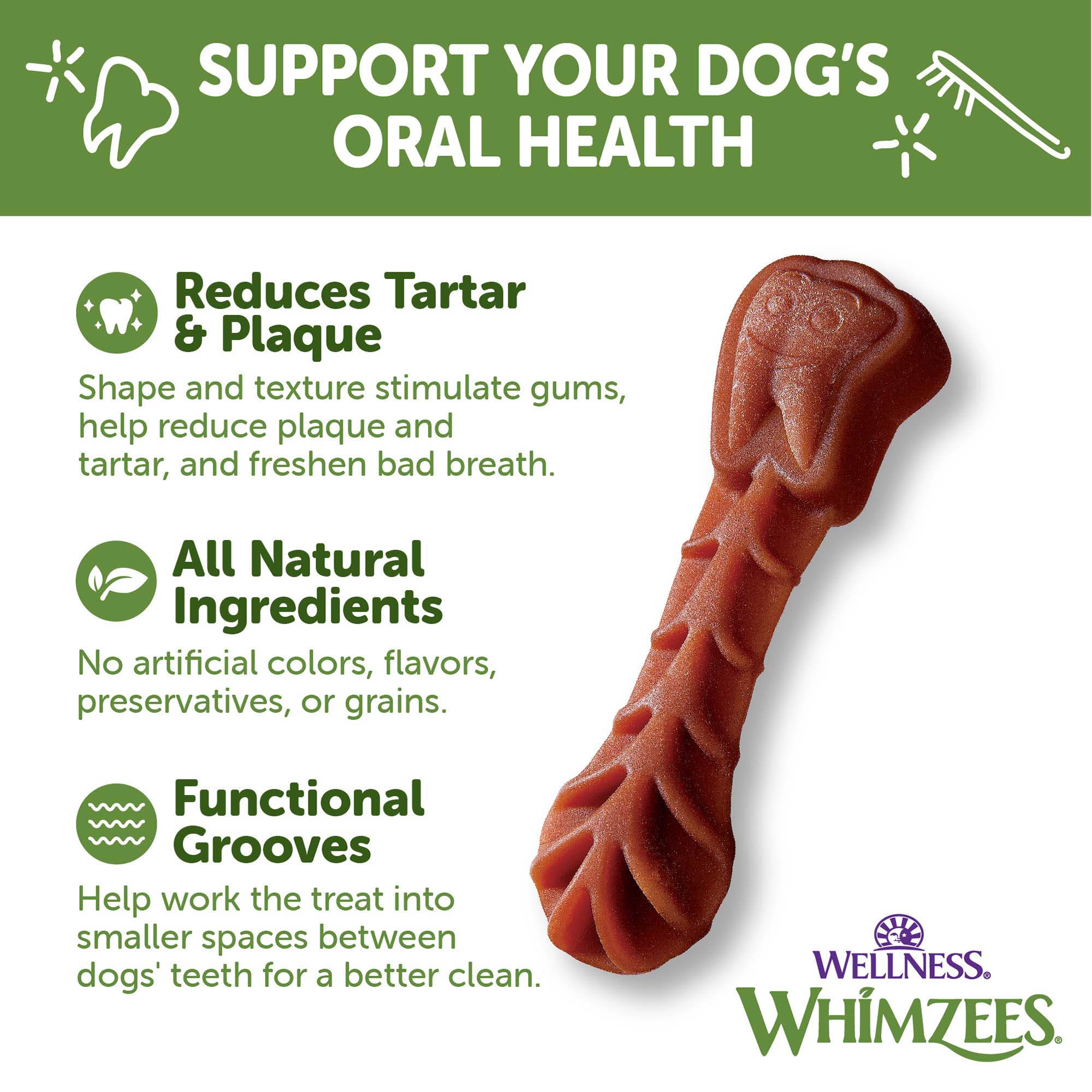 Whimzees Natural Dental Dog Treats Variety Pack 1.85 lbs