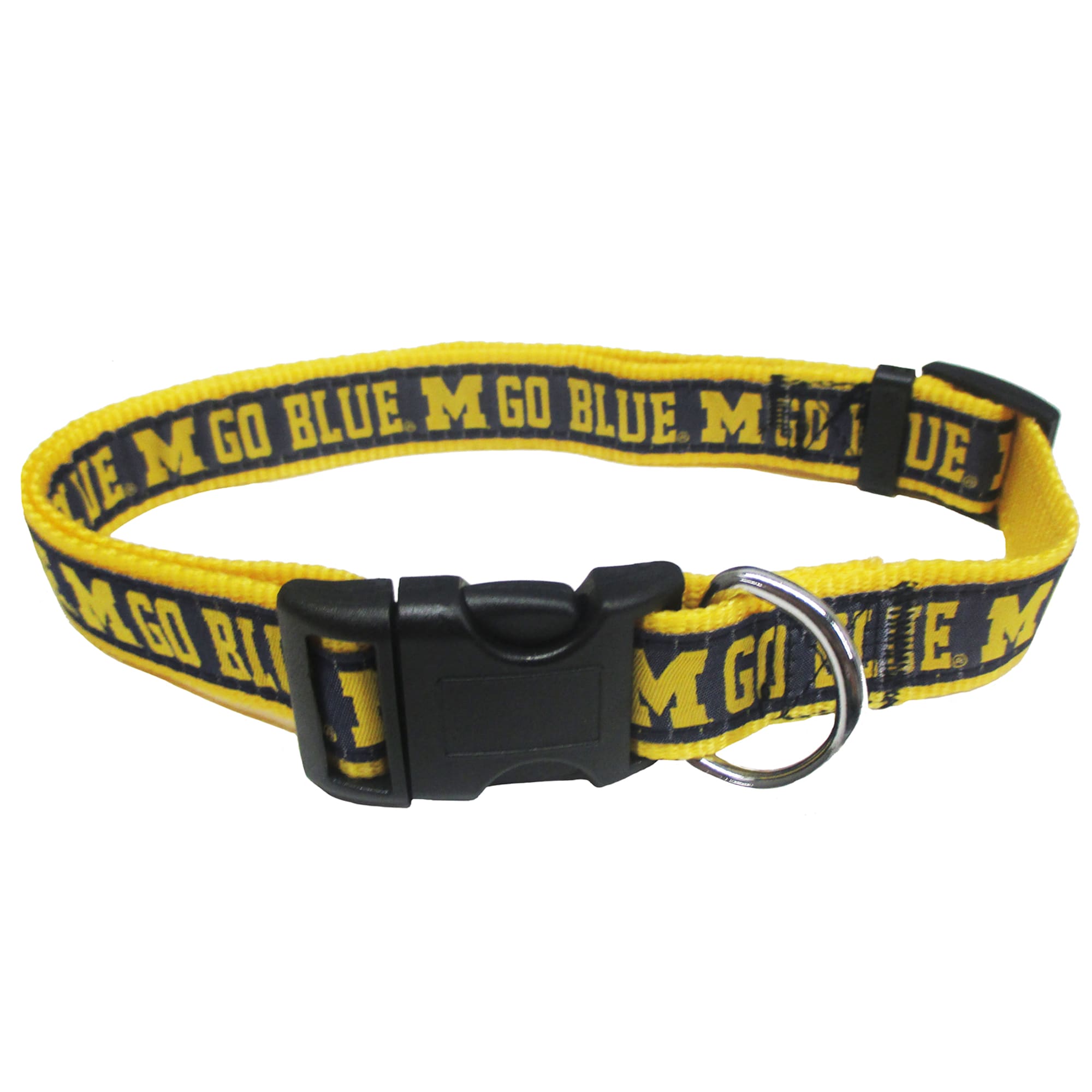 Pets First NCAA College Michigan Wolverines PREMIUM SPORTY DOG COLLAR,  LIMITED EDITION, Best & Toughest Heavy-Duty Dog Collar, Small 