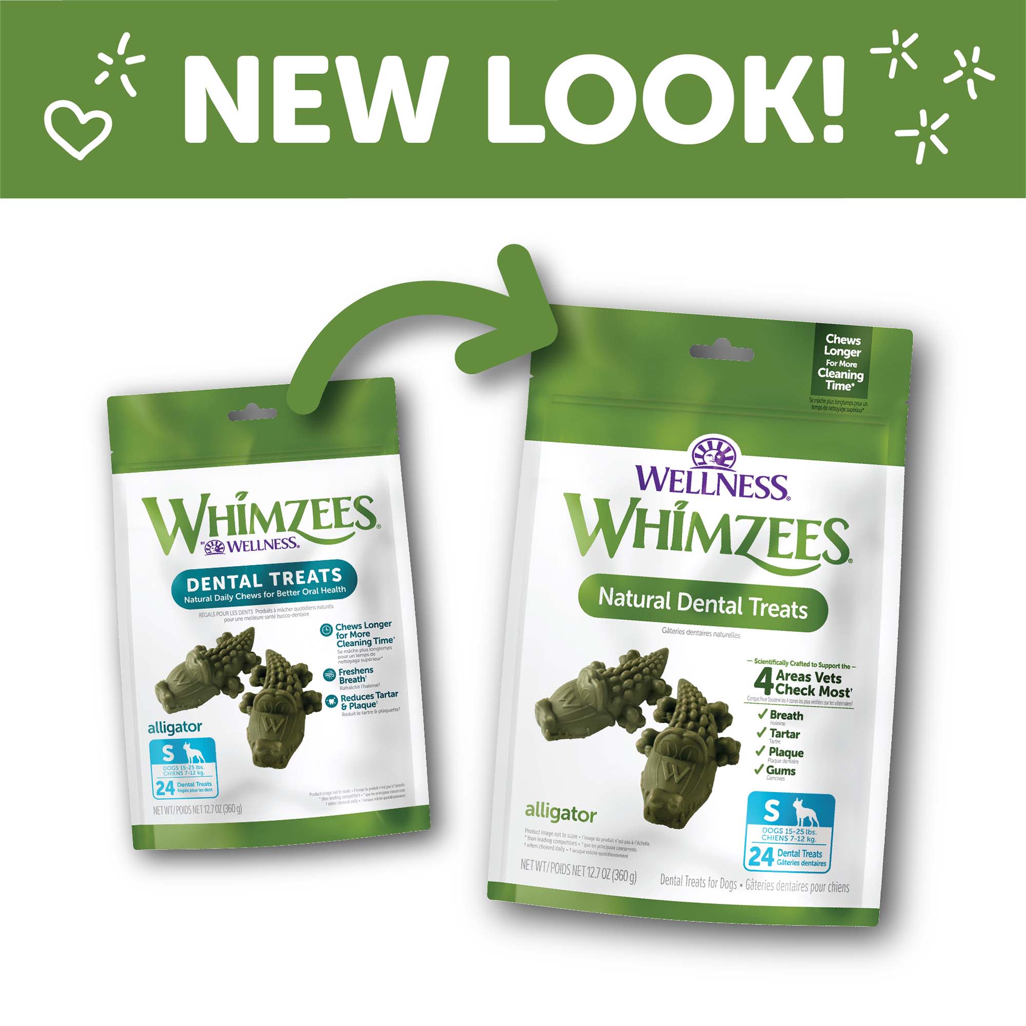 Whimzees alligator clearance dental dog treats