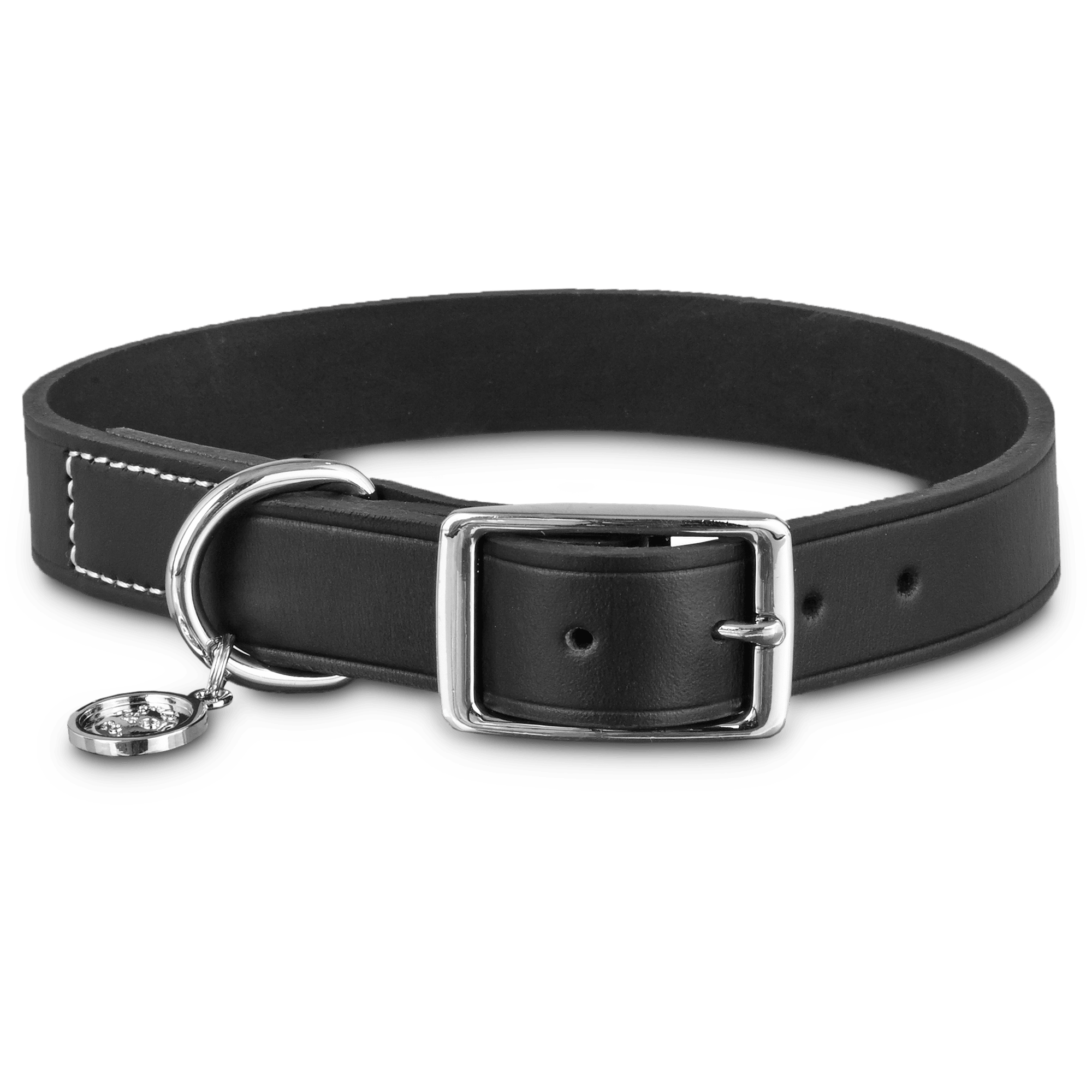 Bond \u0026 Co. Black Leather Dog Collar 