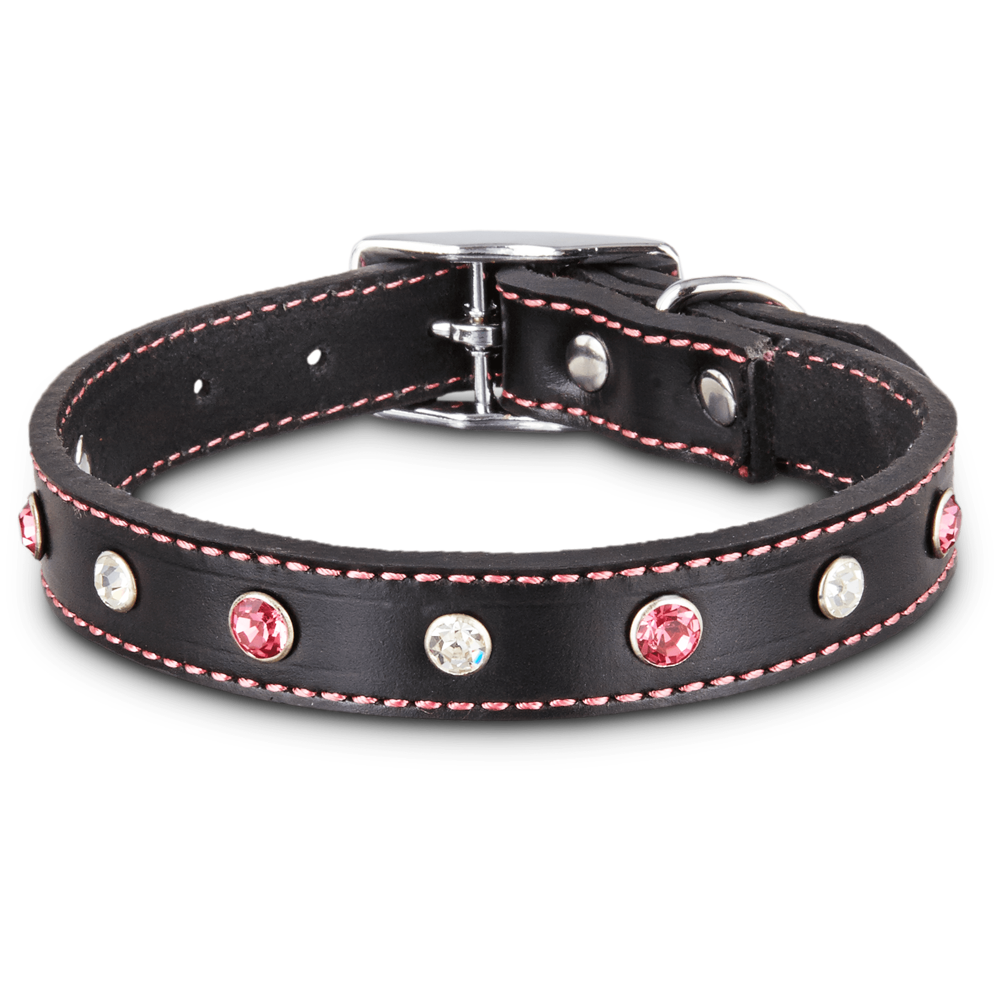 pink and grey dog collar