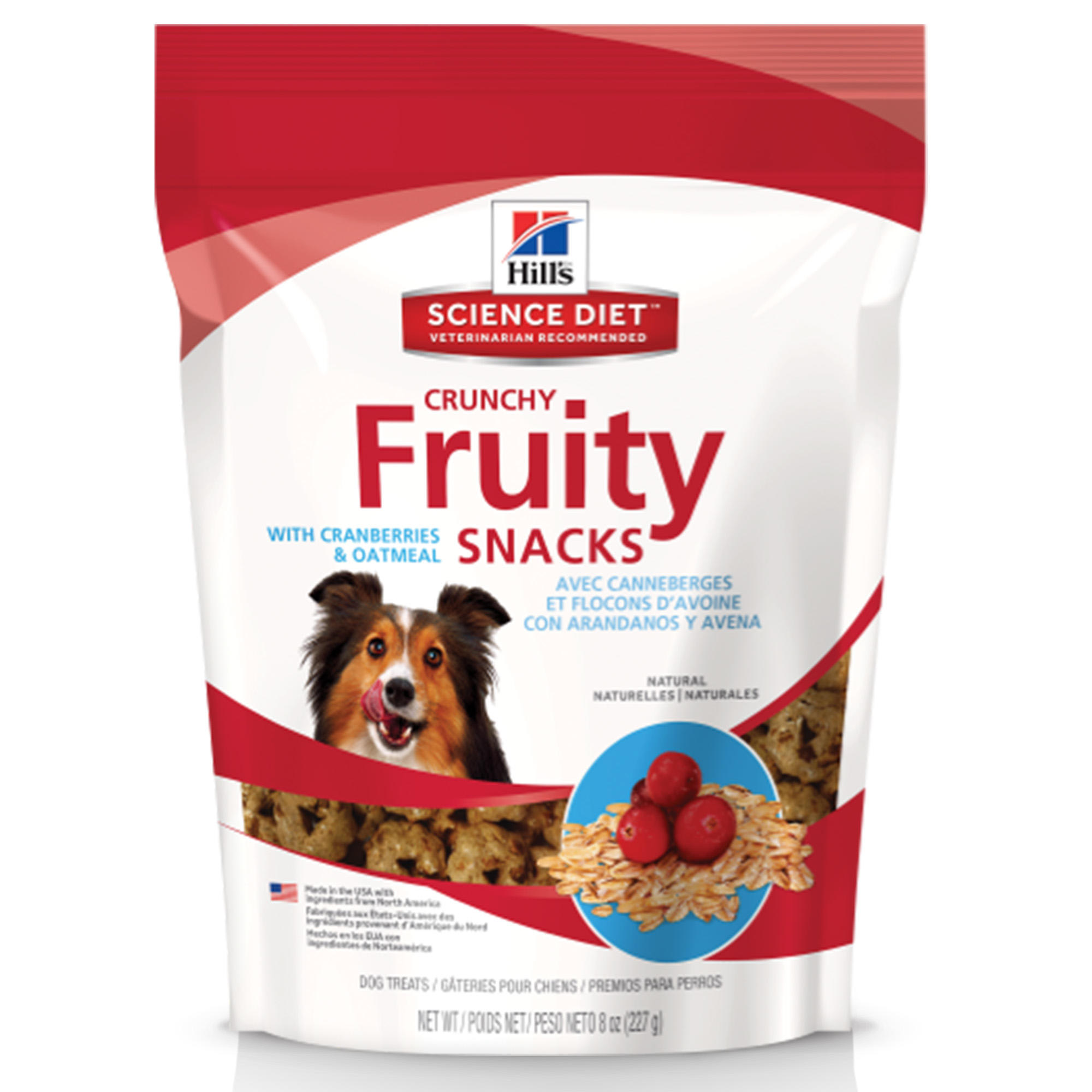 Hill s Natural Fruity Crunchy Snacks with Apples Oatmeal Dog Treats 8 oz Bag