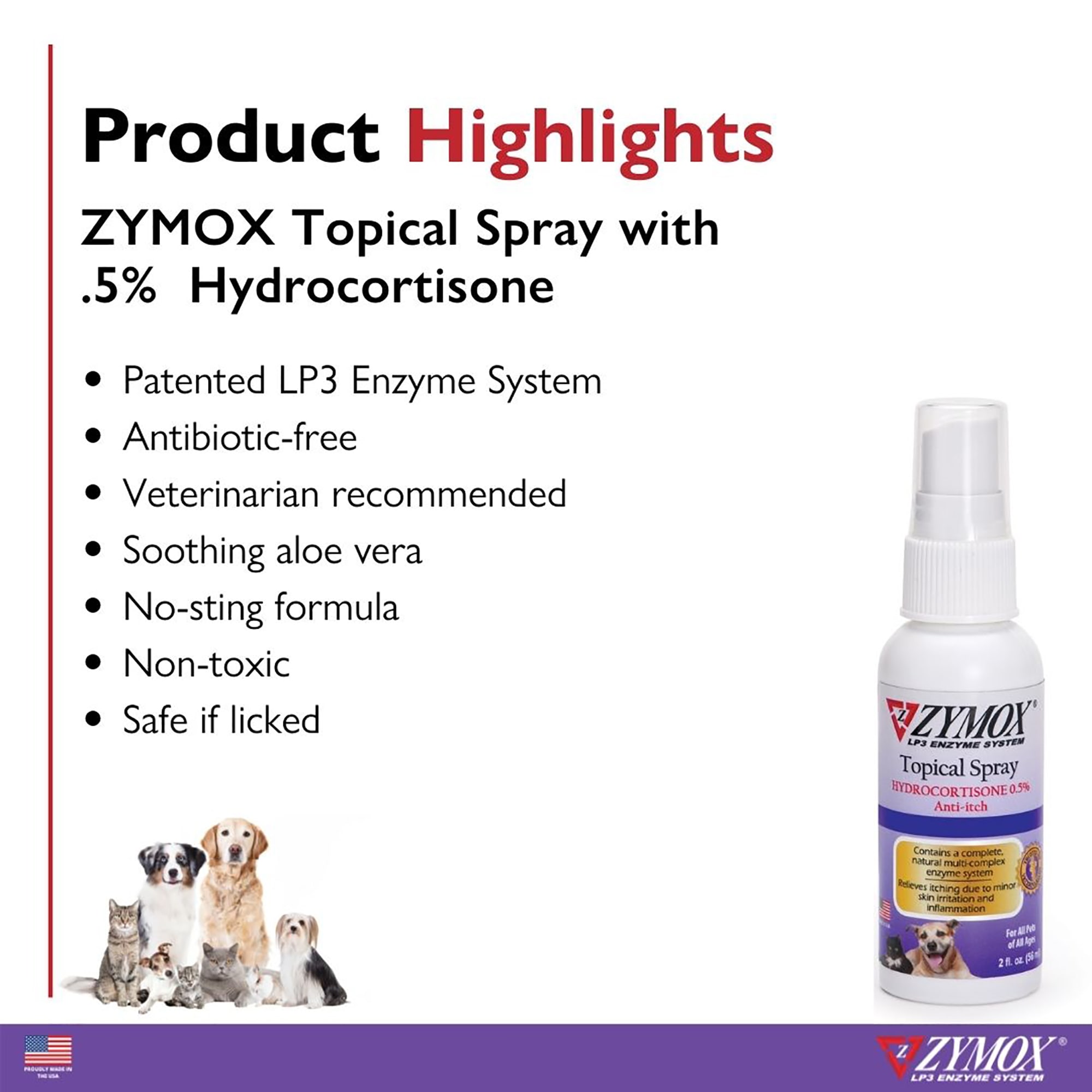 Zymox hot sale hydrocortisone spray