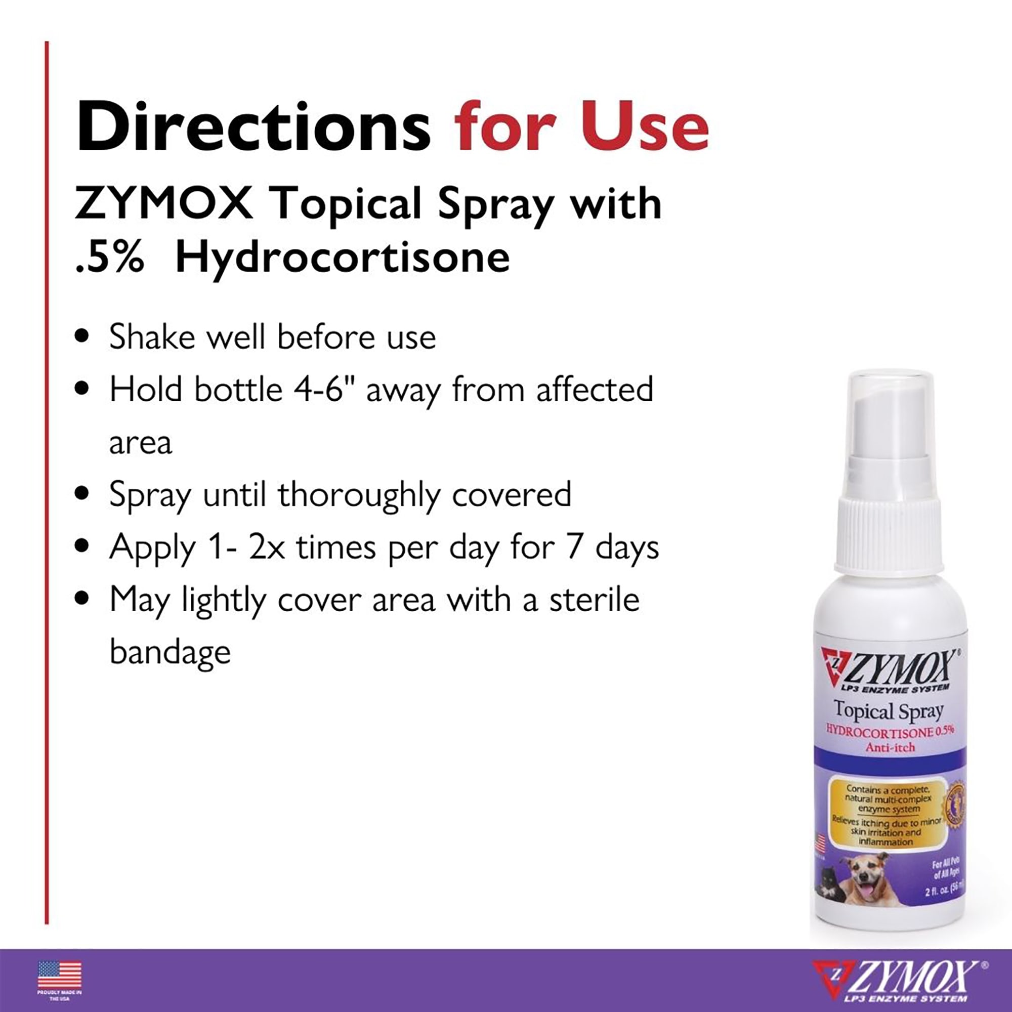 Zymox Spray with .5 hydrocortisone 2 oz Petco